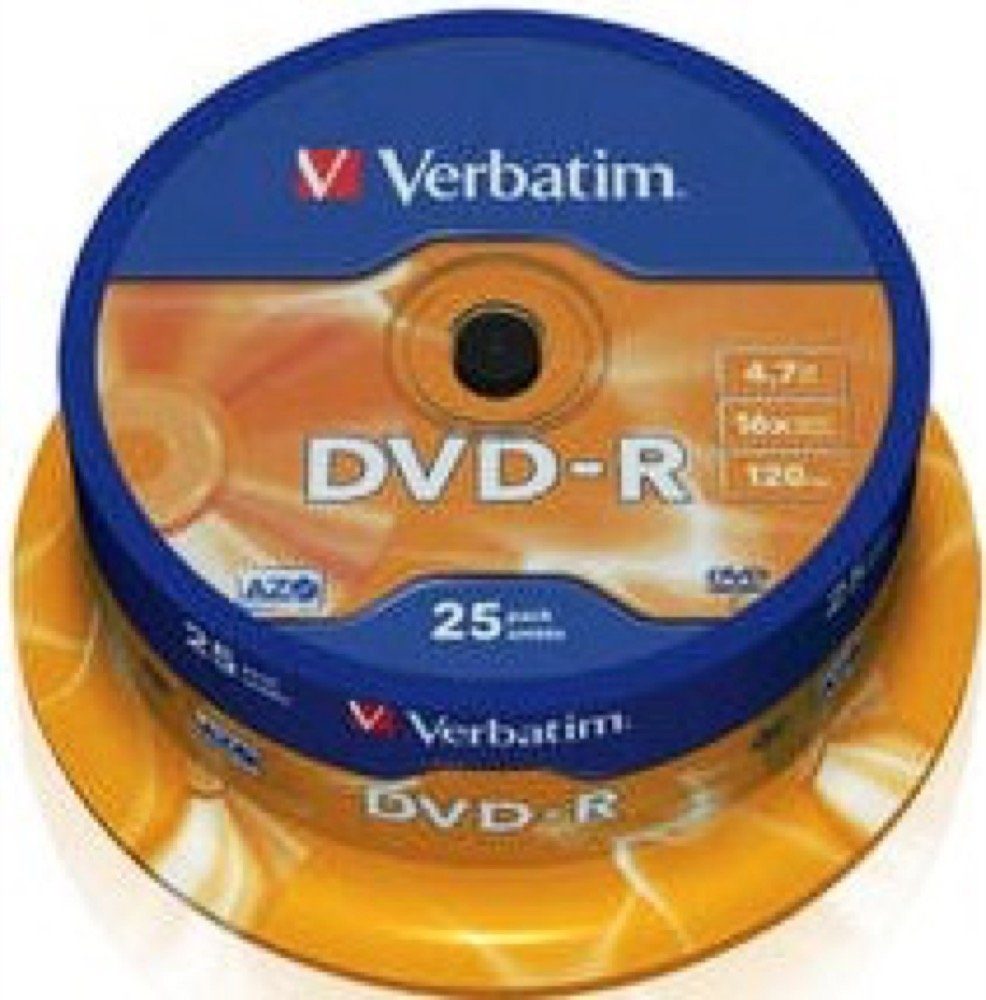 Verbatim DVD-Rohling 25 Verbatim Rohlinge DVD-R