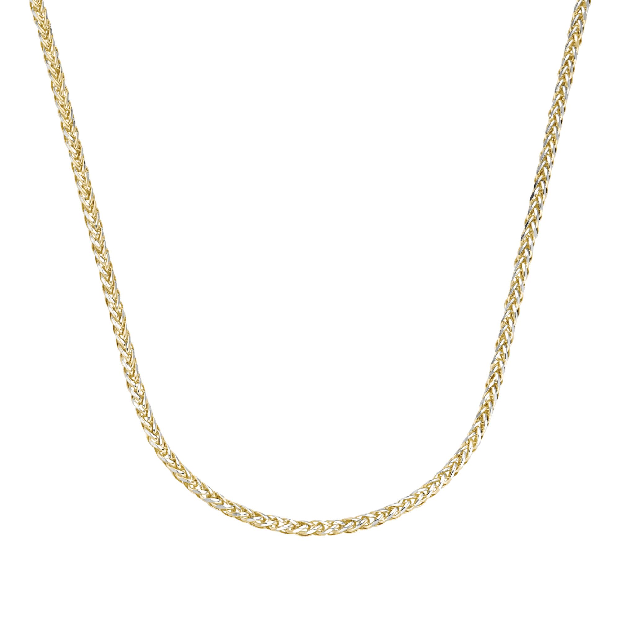 Luigi Merano Goldkette in Zopfketten-Muster bicolor,