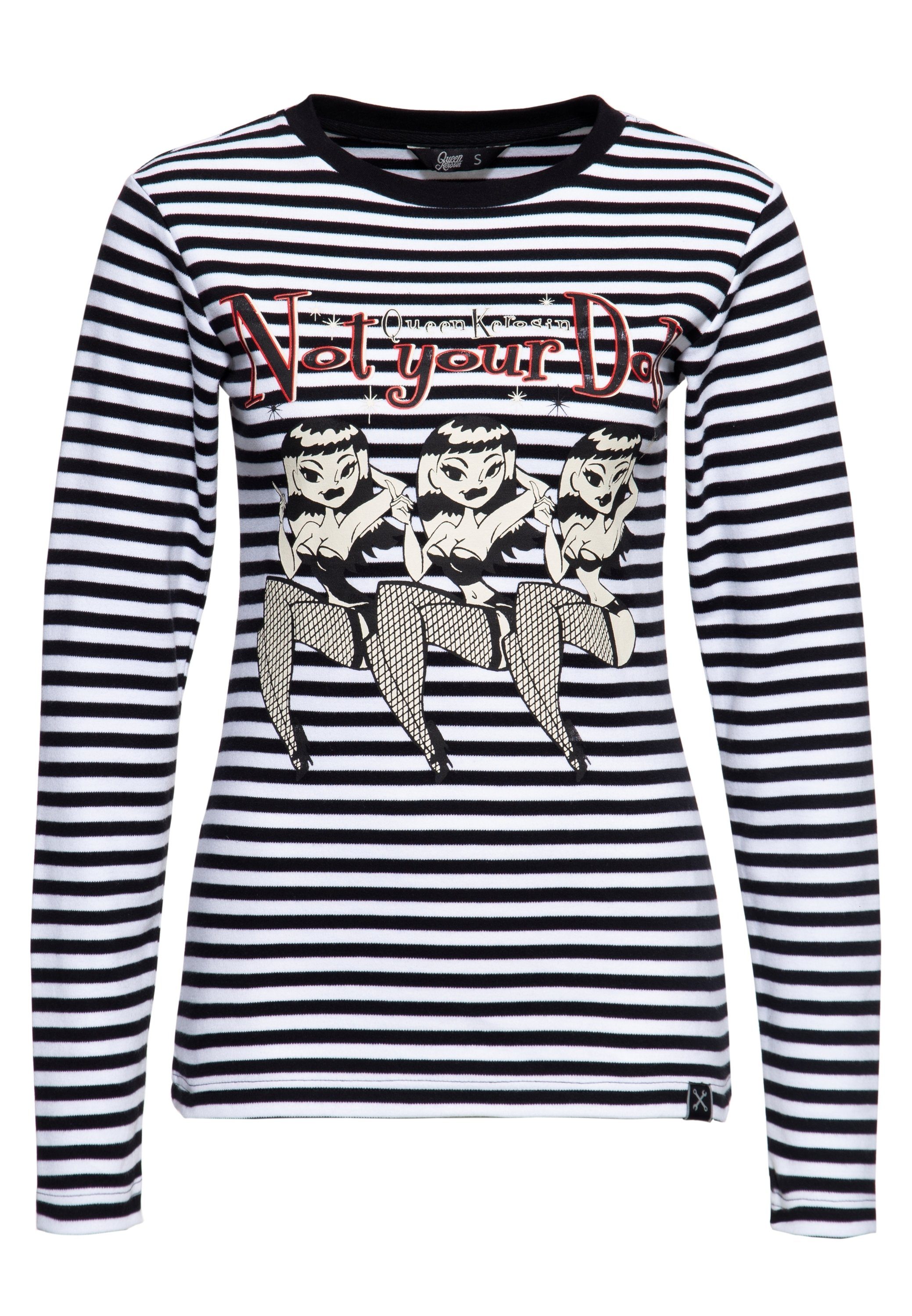 QueenKerosin Langarmshirt Not your Doll (1-tlg)