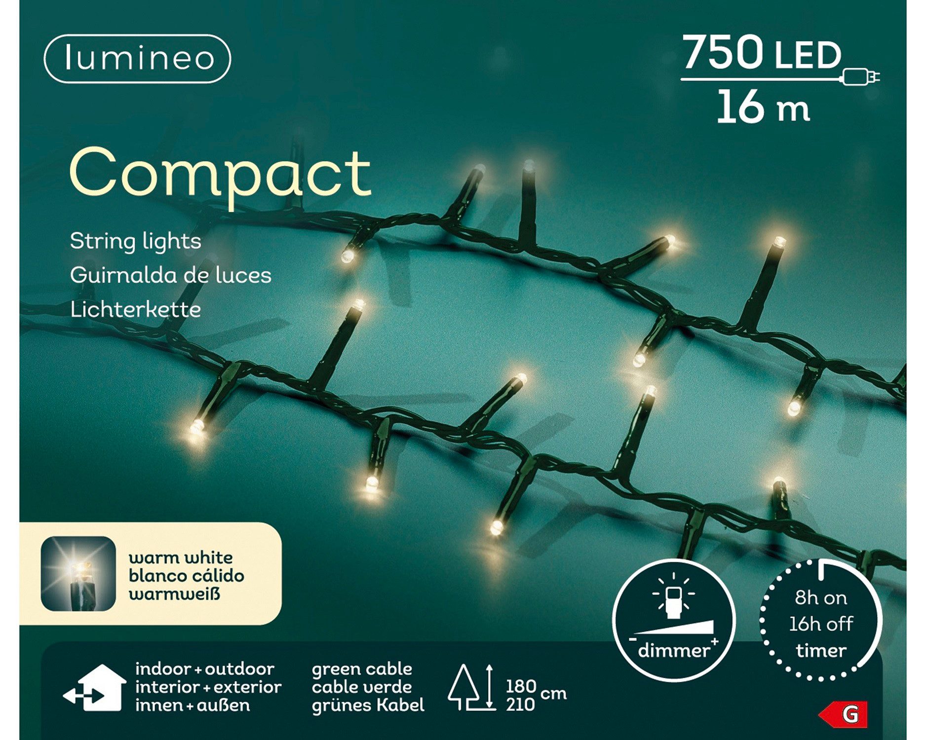 Lumineo LED-Lichterkette Lumineo Lichterkette COMPACT 750