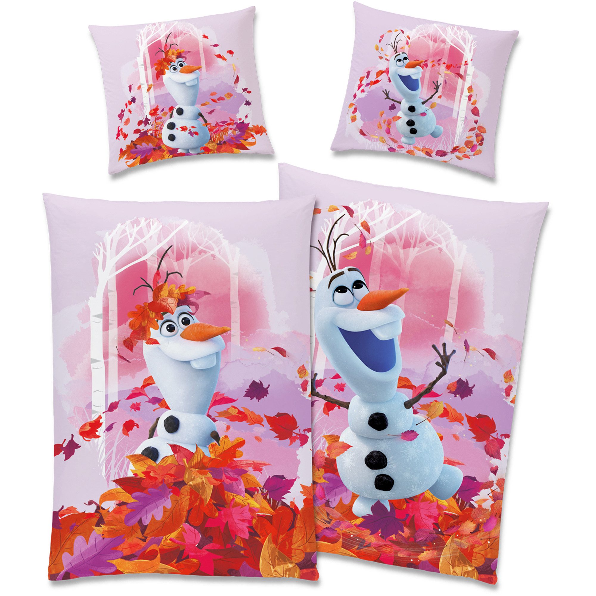 BERONAGE Kinderbettwäsche Frozen Die Eiskönigin Olaf