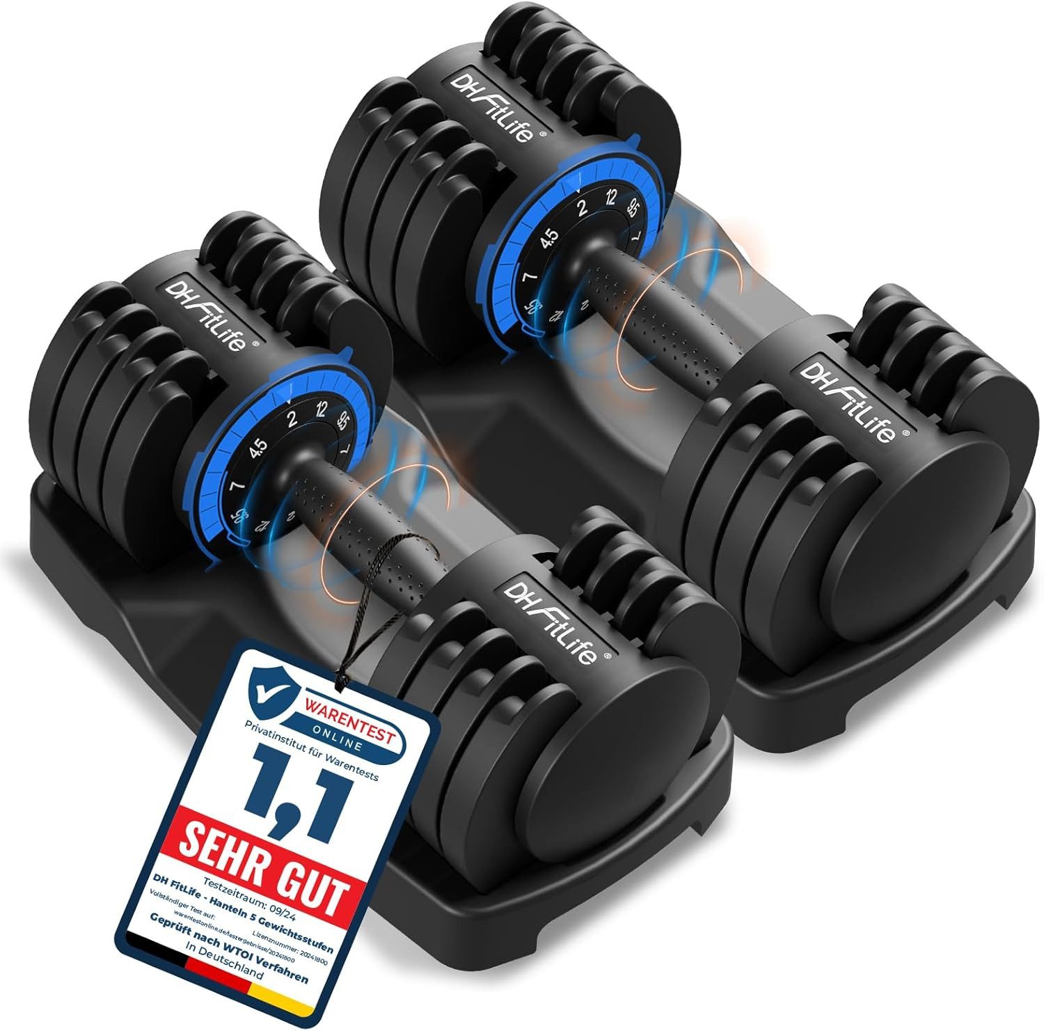DH FitLife Hantel verstellbare Hanteln, (2