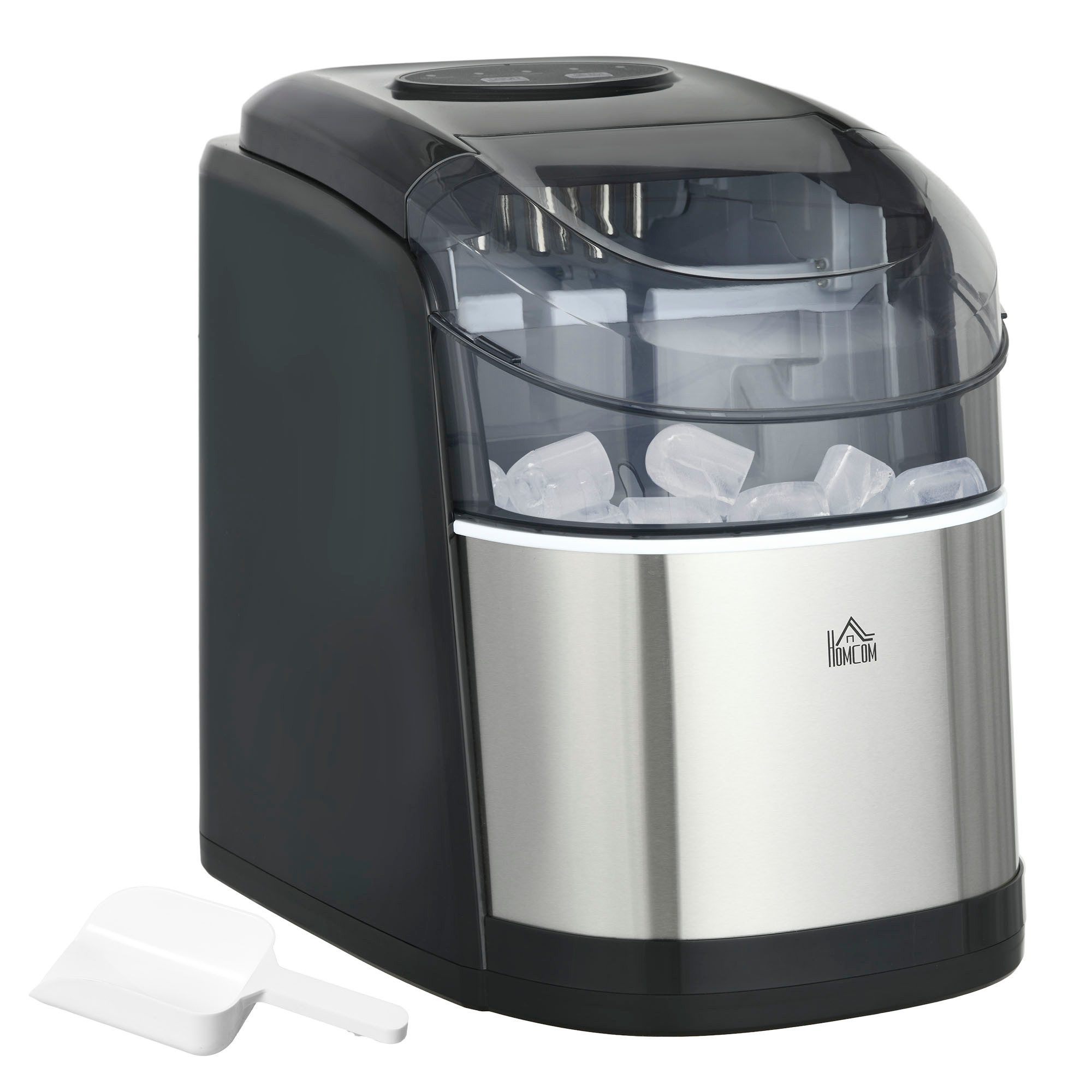 HOMCOM Eiswürfelmaschine Ice Maker, 12kg/Tag, 9