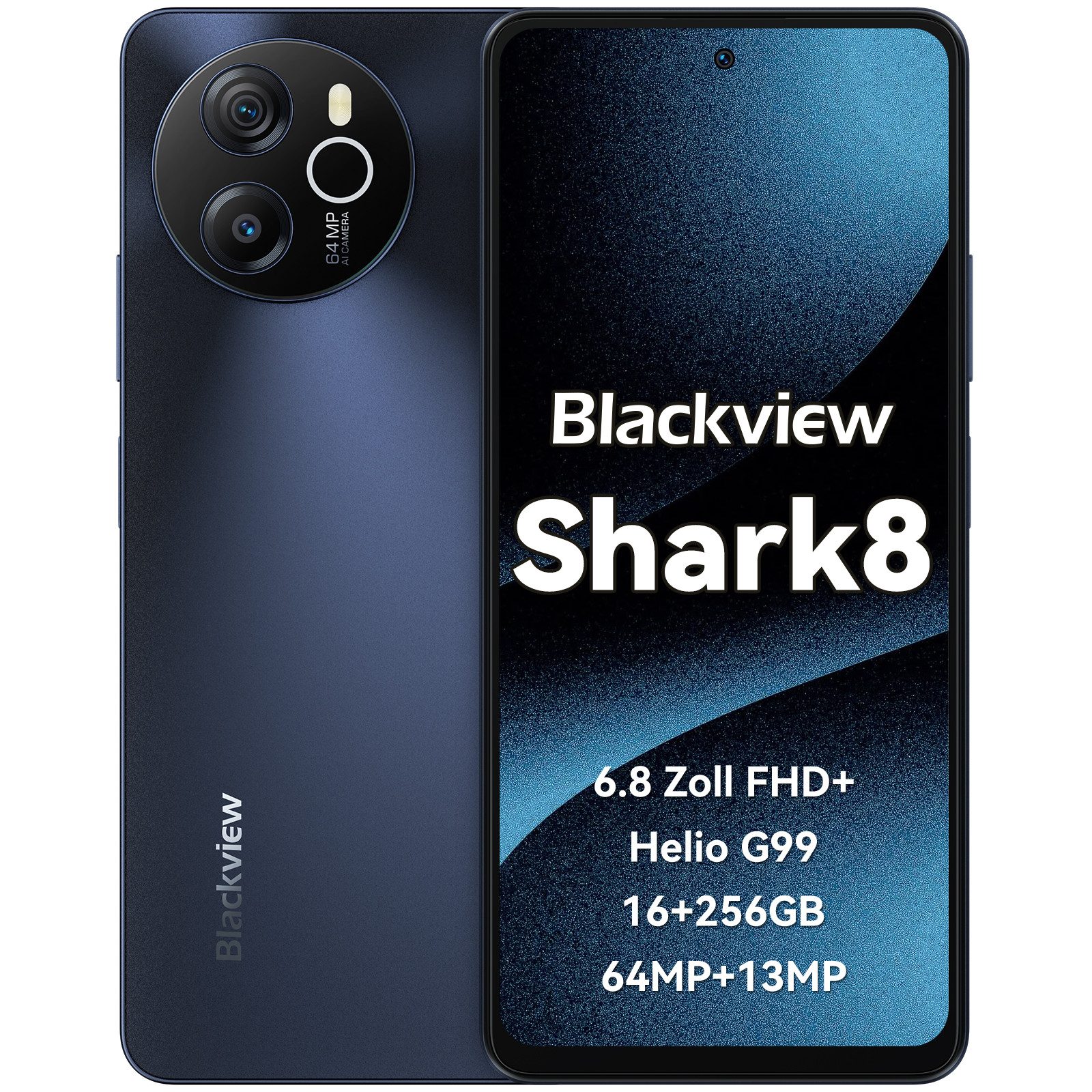 blackview Shark8 64MP Smartphone (6.8 Zoll,