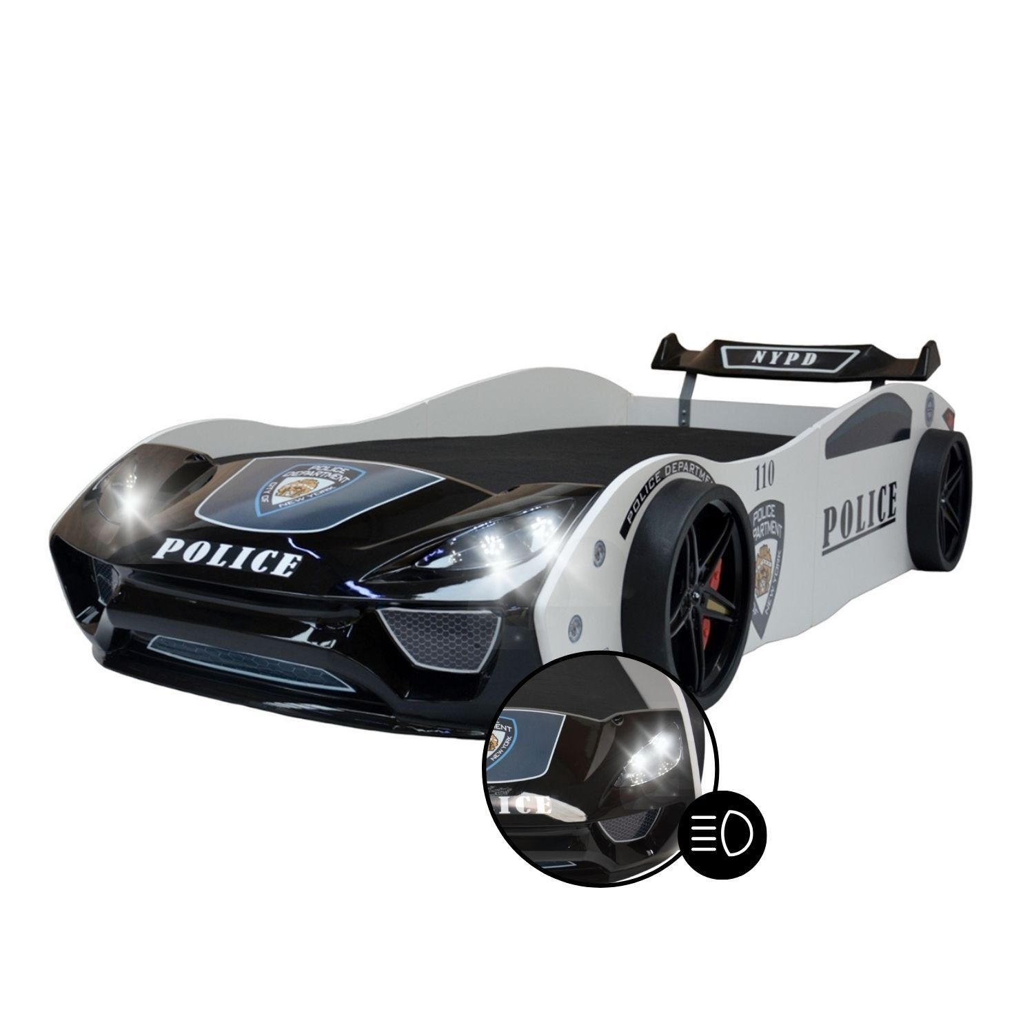 Coemo Autobett V2 POLICE (Komplett-Set Bett