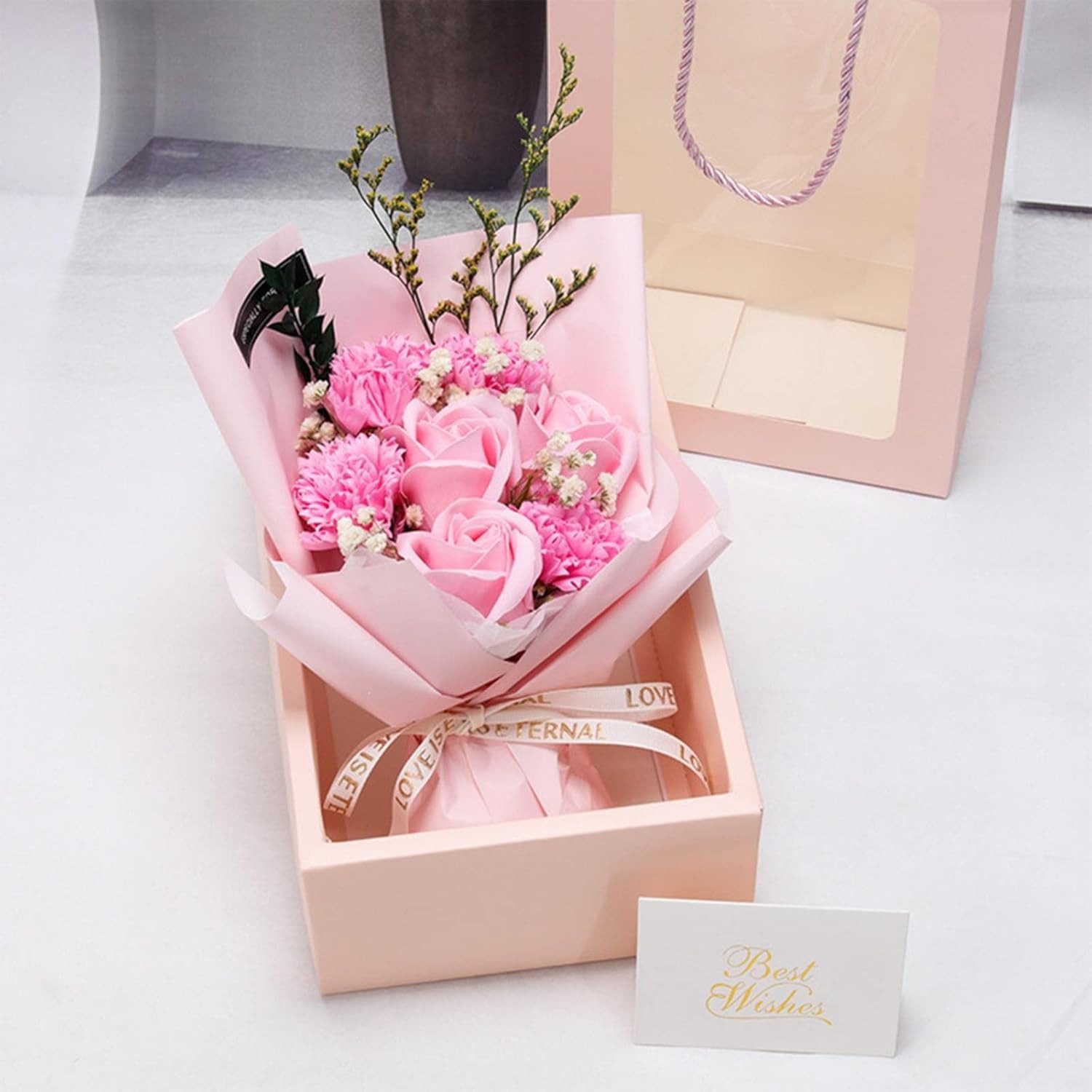 Kunstblume Künstliche Blumen Rosen Geschenkboxen für