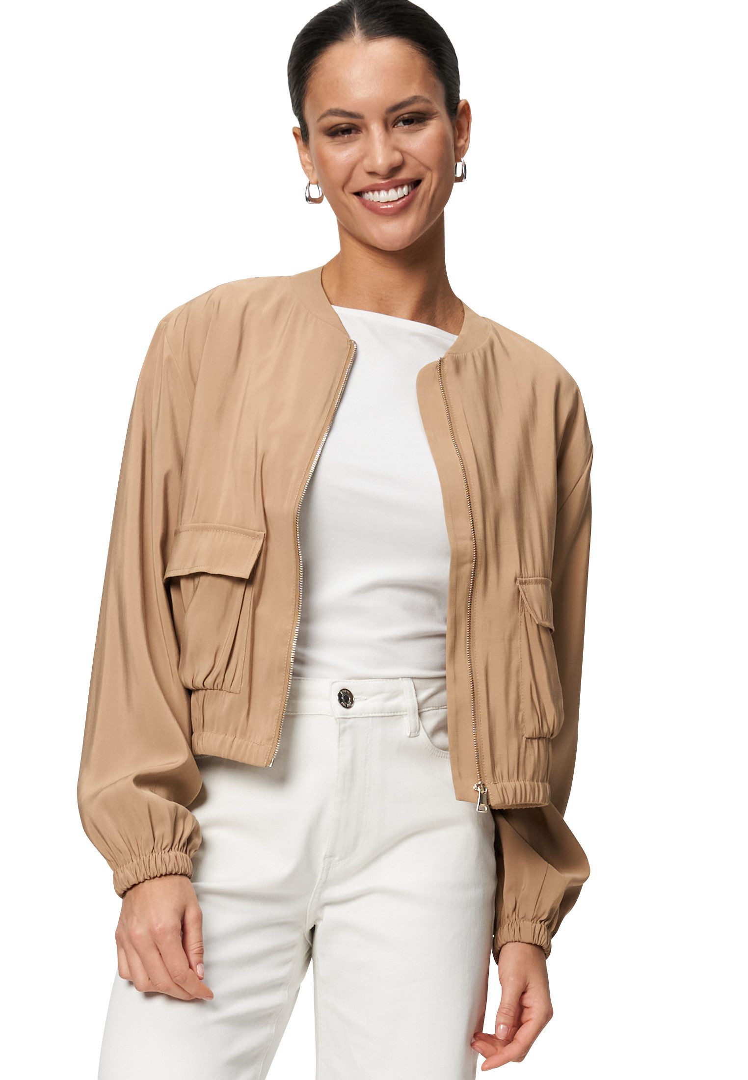 Zero Jackenblazer zero Jacke mit Klappentaschen