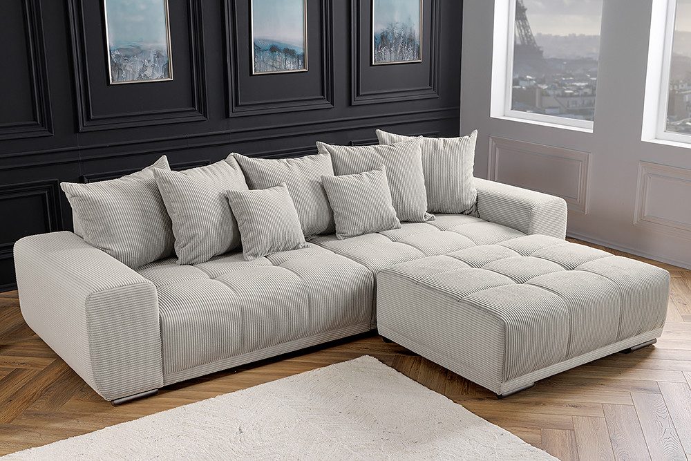 riess-ambiente Big-Sofa ELEGANCIA 285cm champagner beige,