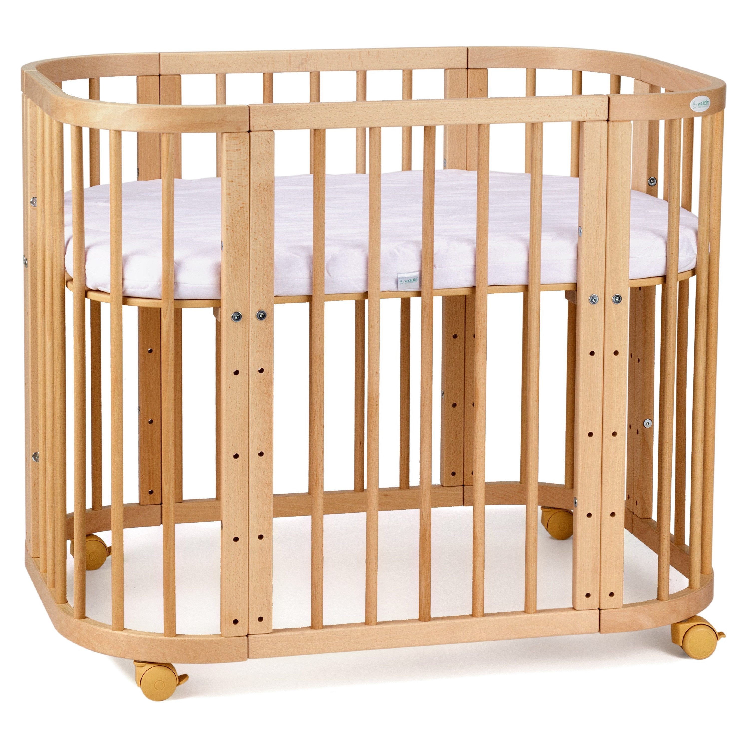 Waldin Babybett Babybett, Beistellbett aus Holz,