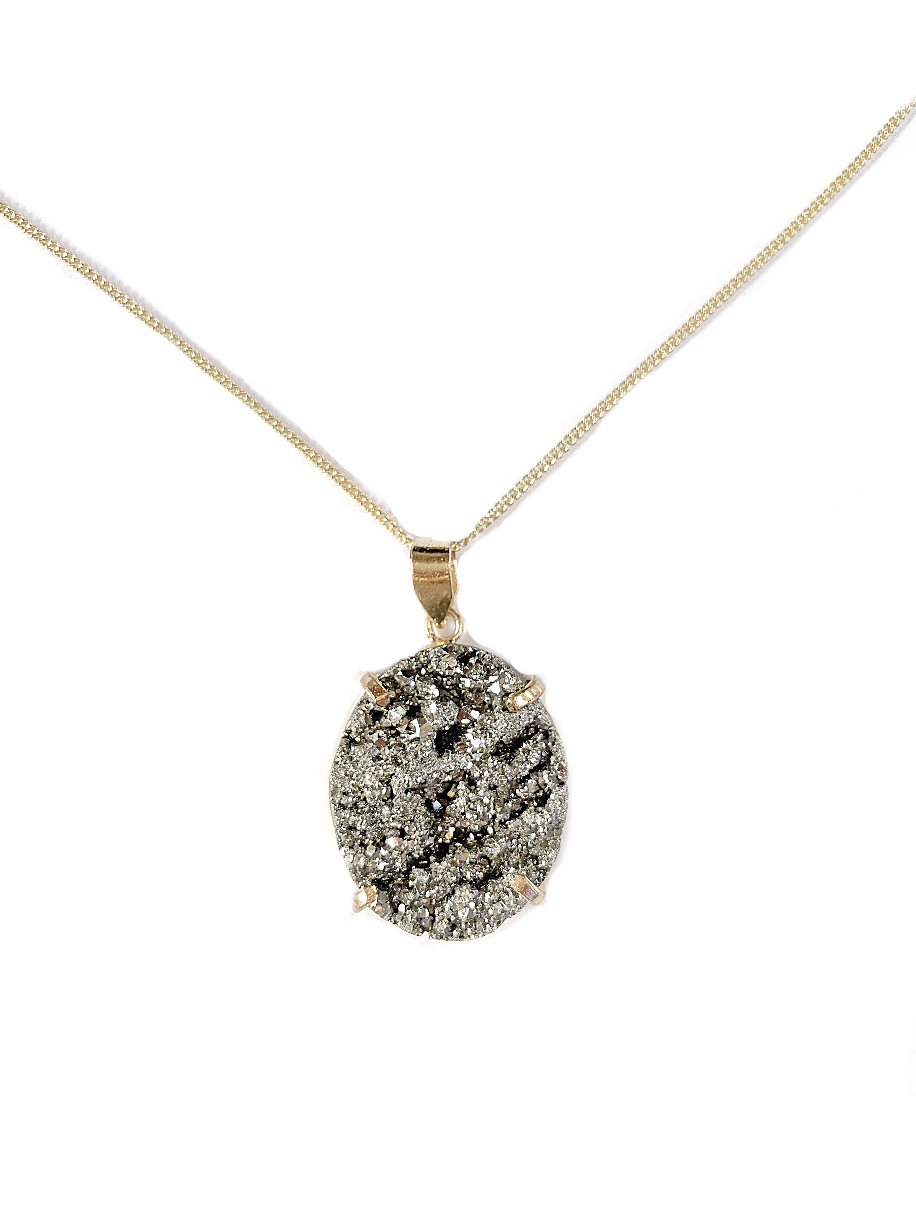 Crystal and Sage Jewelry Goldkette Pyrit