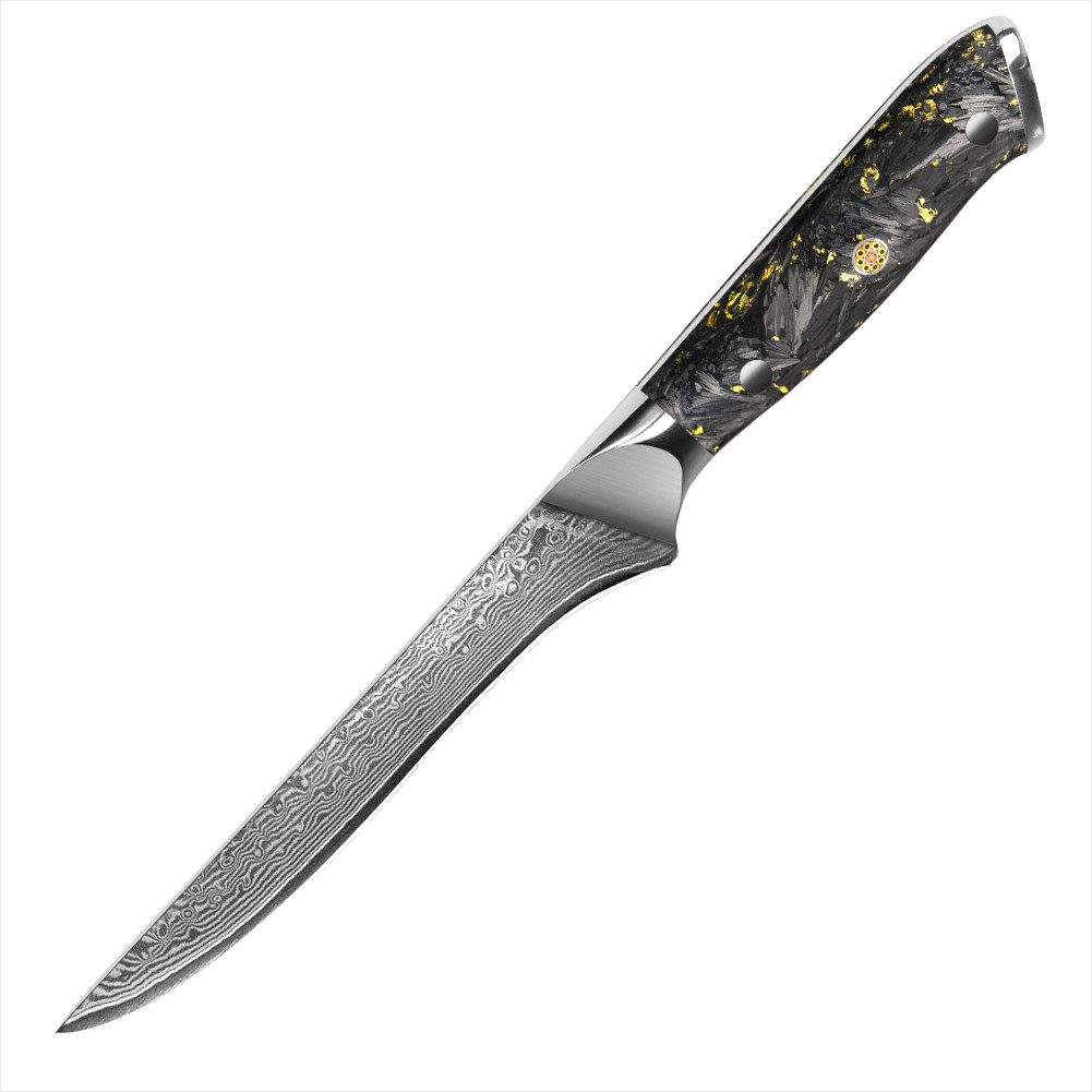 UniqueFire Damastmesser Damast Filetiermesser Ausbeinmesser Handgeschmiedete