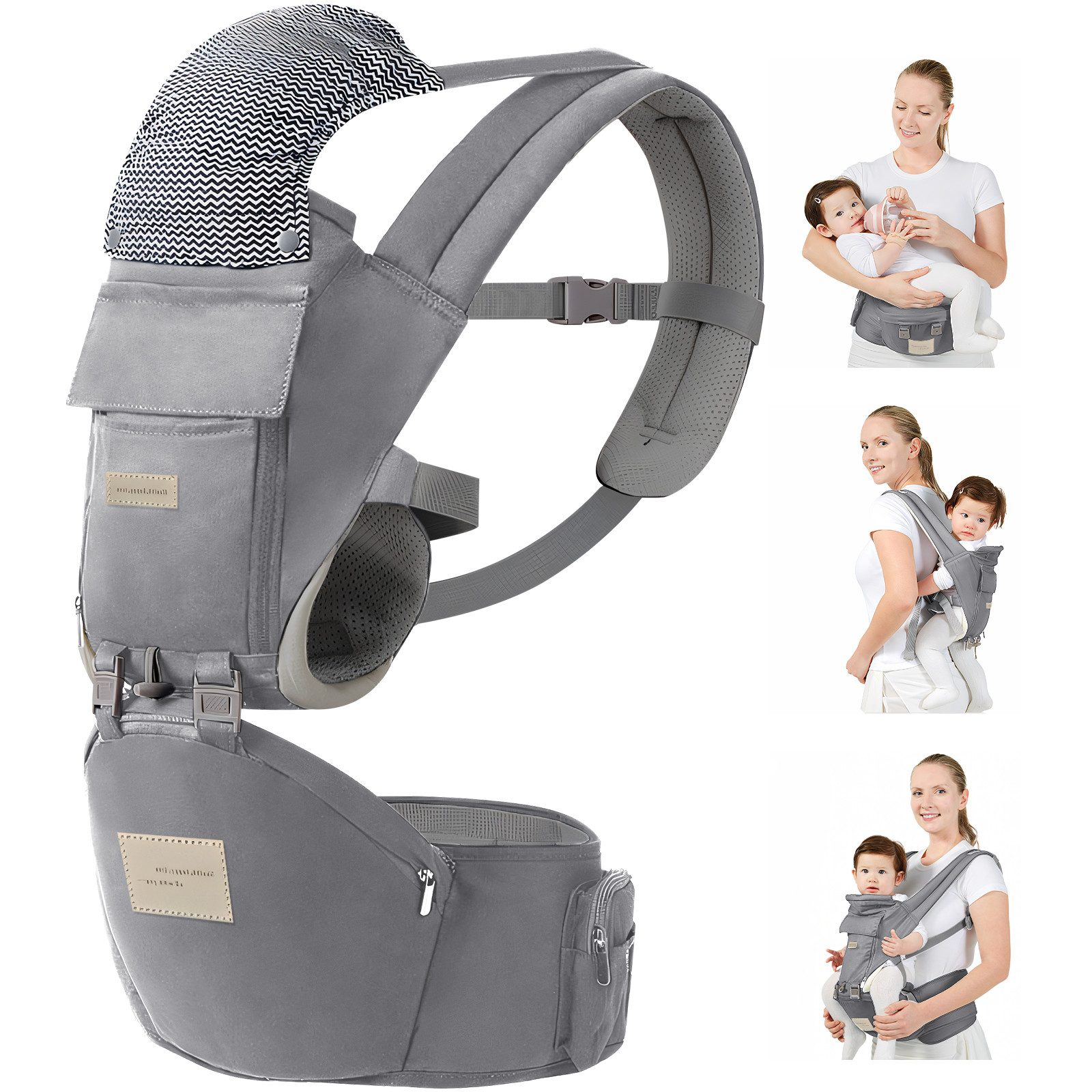 INTEBIKI Babytrage ab geburt mit kaputze,