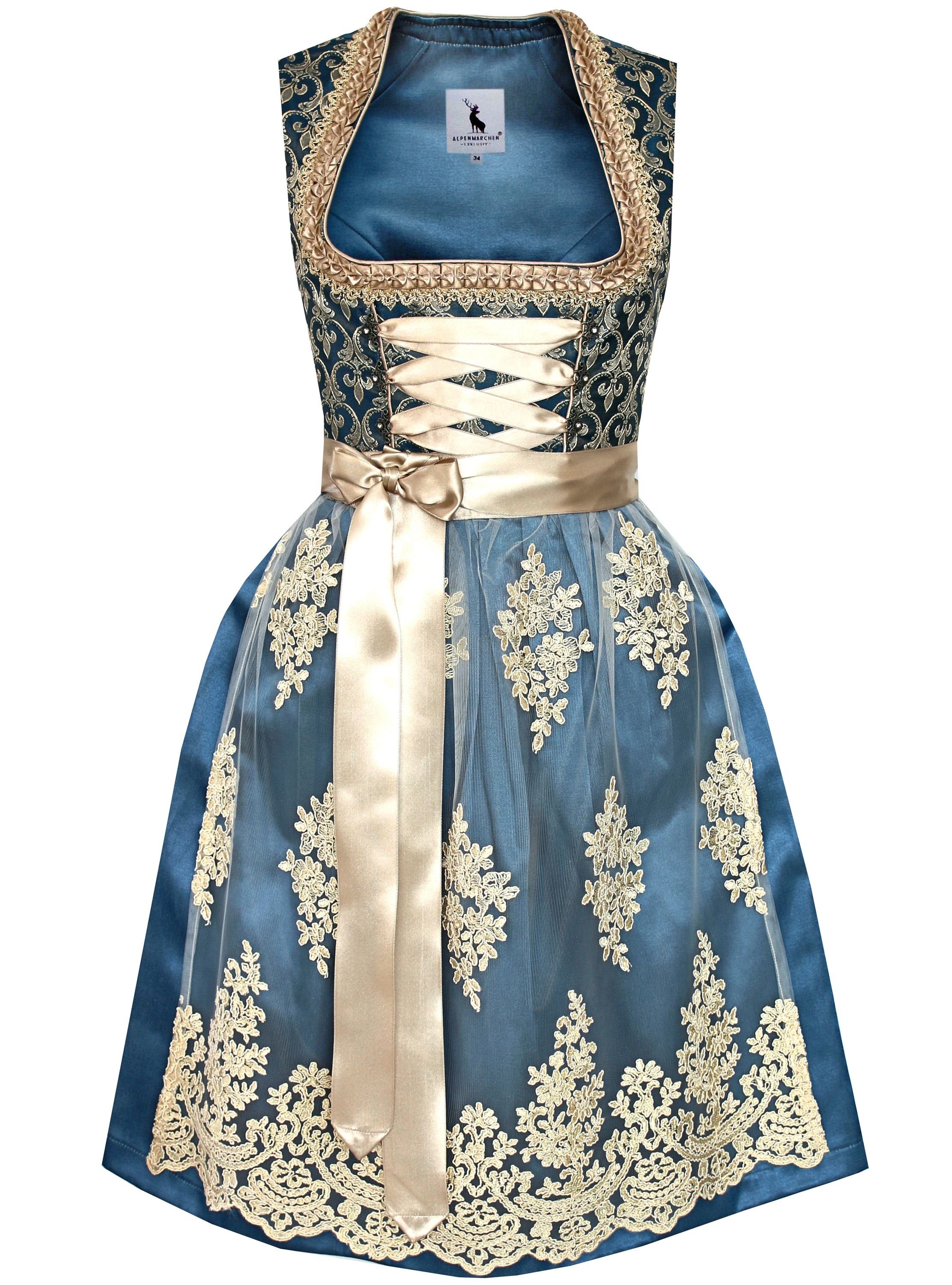 Alpenmärchen Dirndl Dirndl Johanna in blau