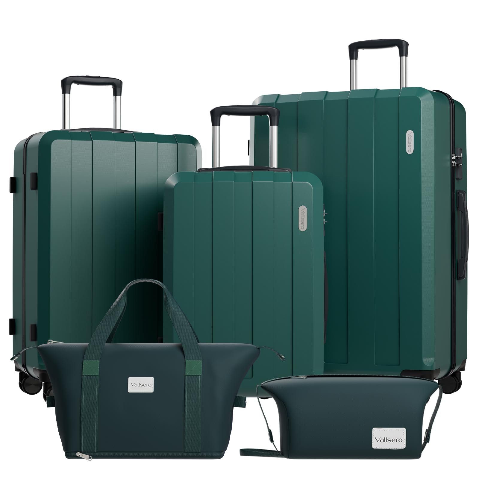 VALLSERO Trolleyset Koffer-Set( M,L,XL) Hartschalen-Koffer, Rollkoffer
