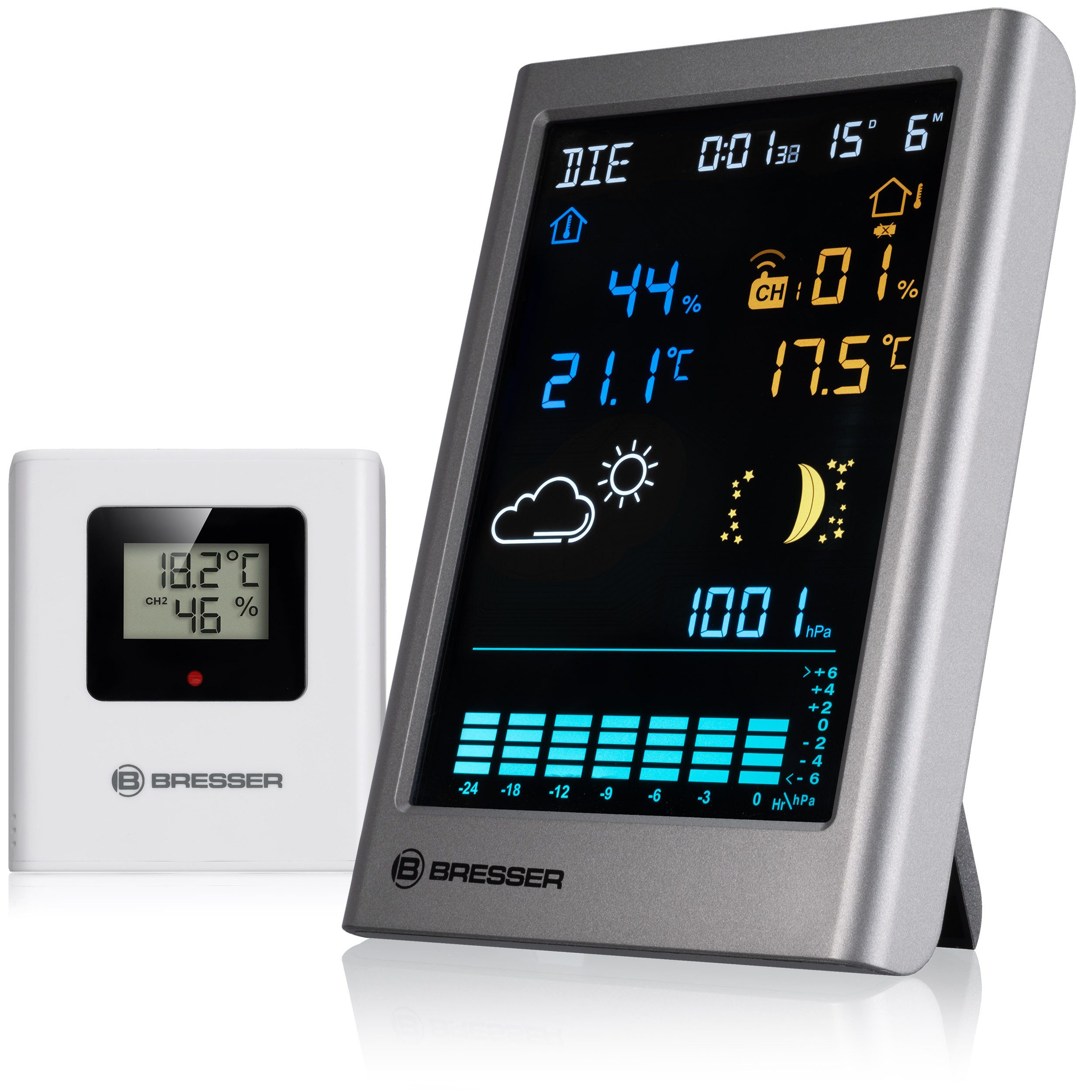 BRESSER BRESSER Funk-Wetterstation MeteoTemp TBV Funkwetterstation
