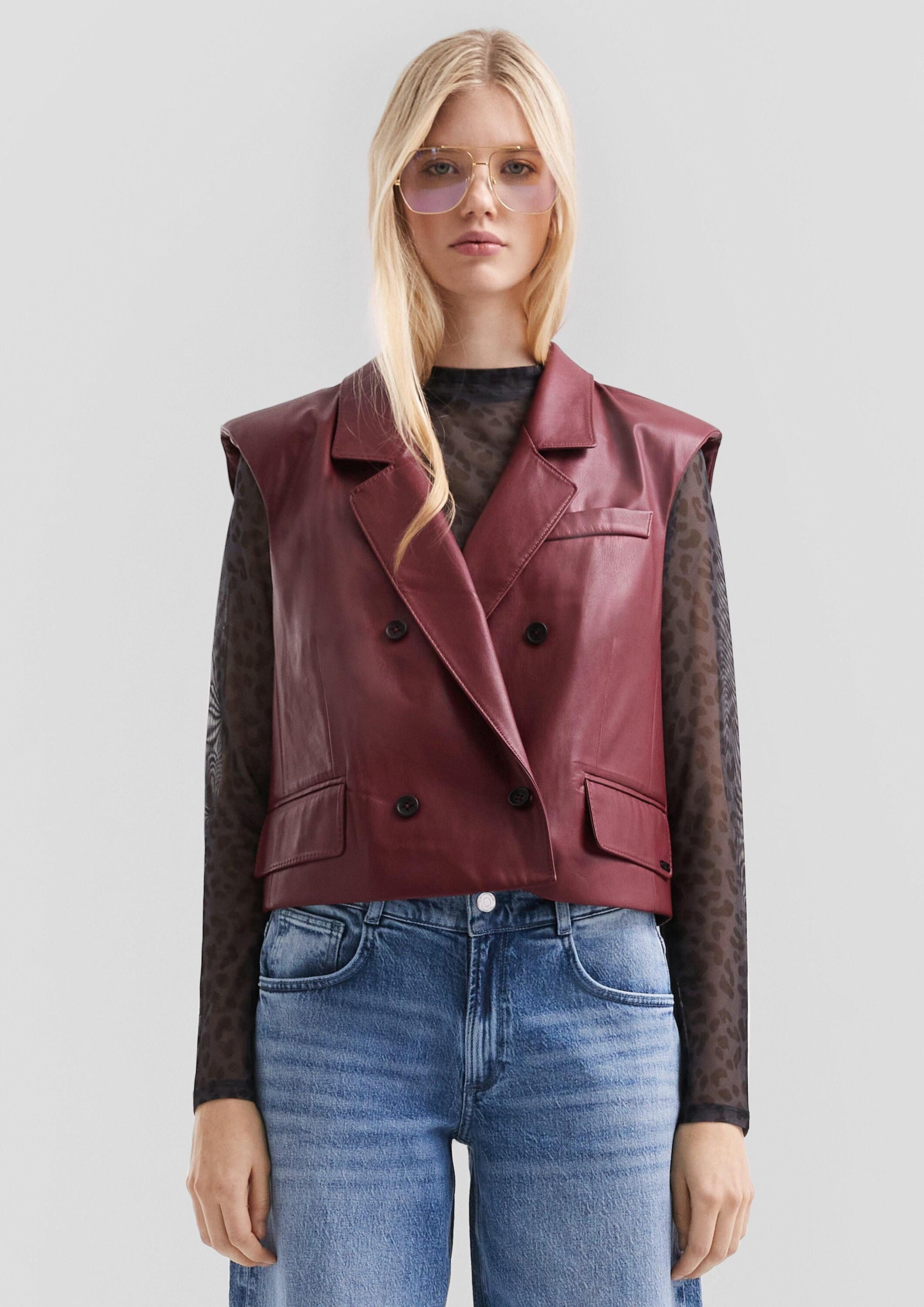 QS Jackenblazer Indoor-Weste Verkürzte Weste in