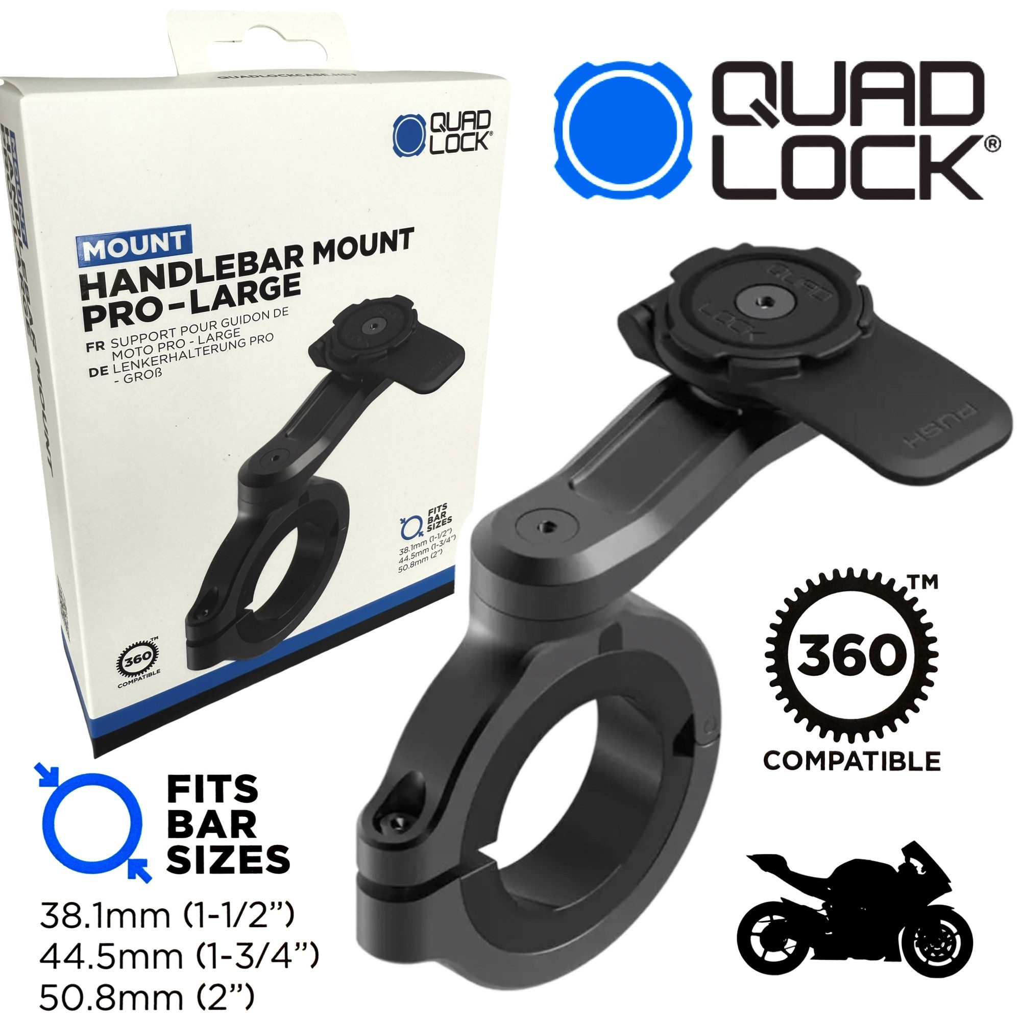 Quad Lock Handy-Halterung QUAD LOCK Motorrad