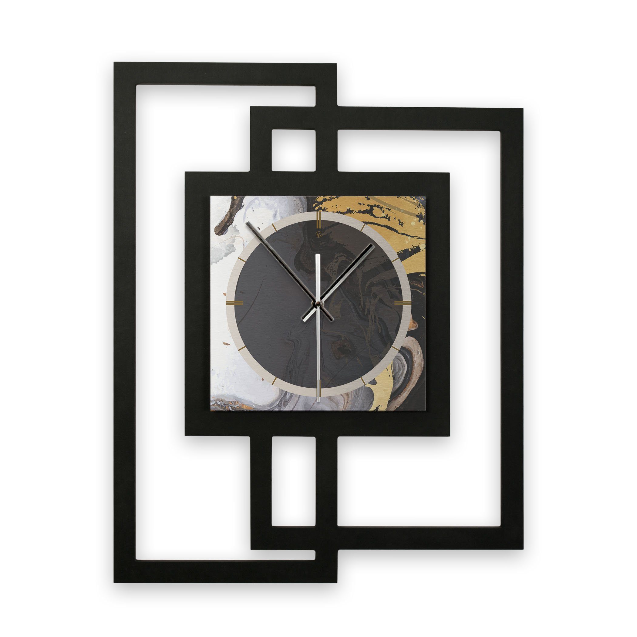 Kreative Feder Wanduhr Design-Wanduhr „Dark Elegance“