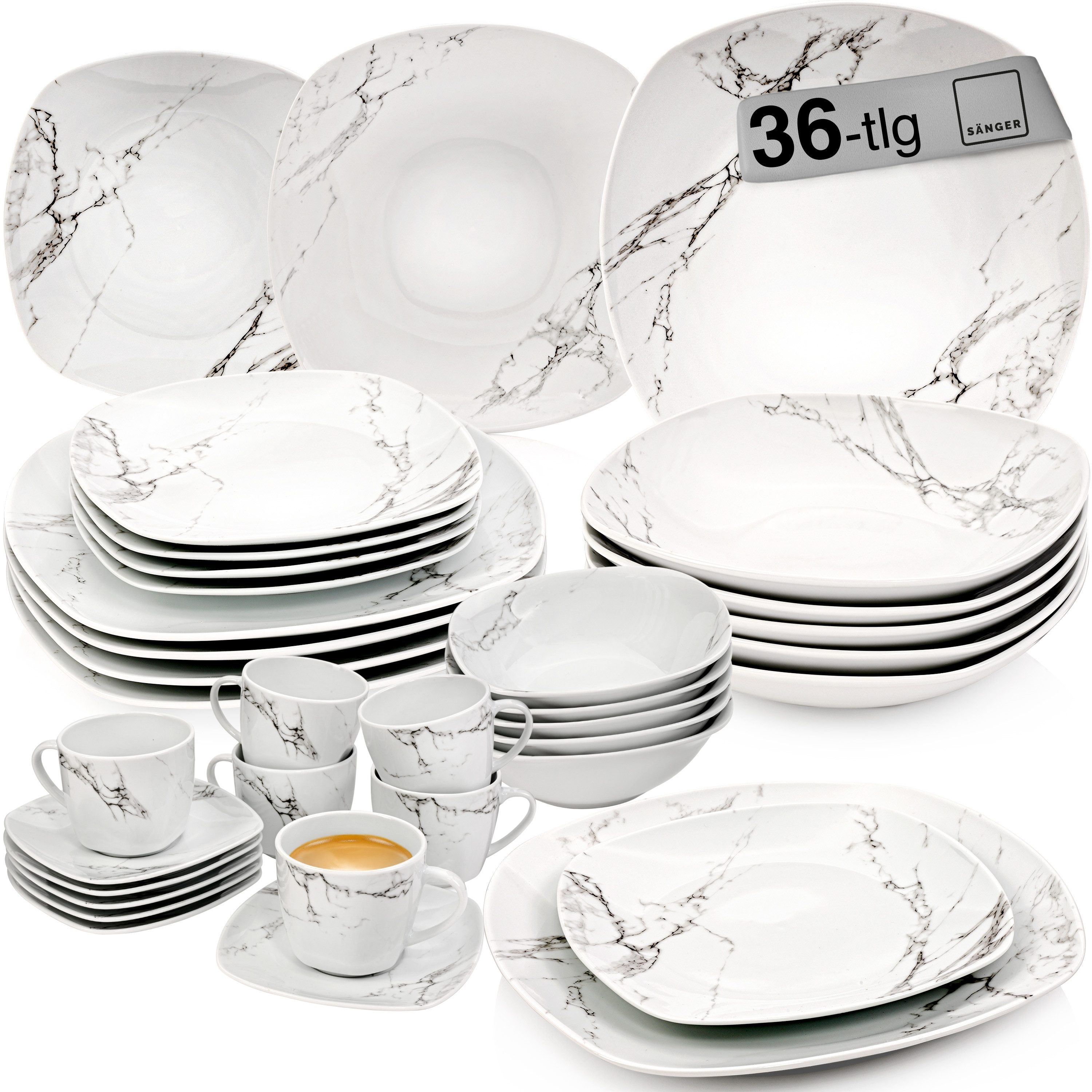 SÄNGER Tafelservice Bilgola Marmor (36-tlg), 6