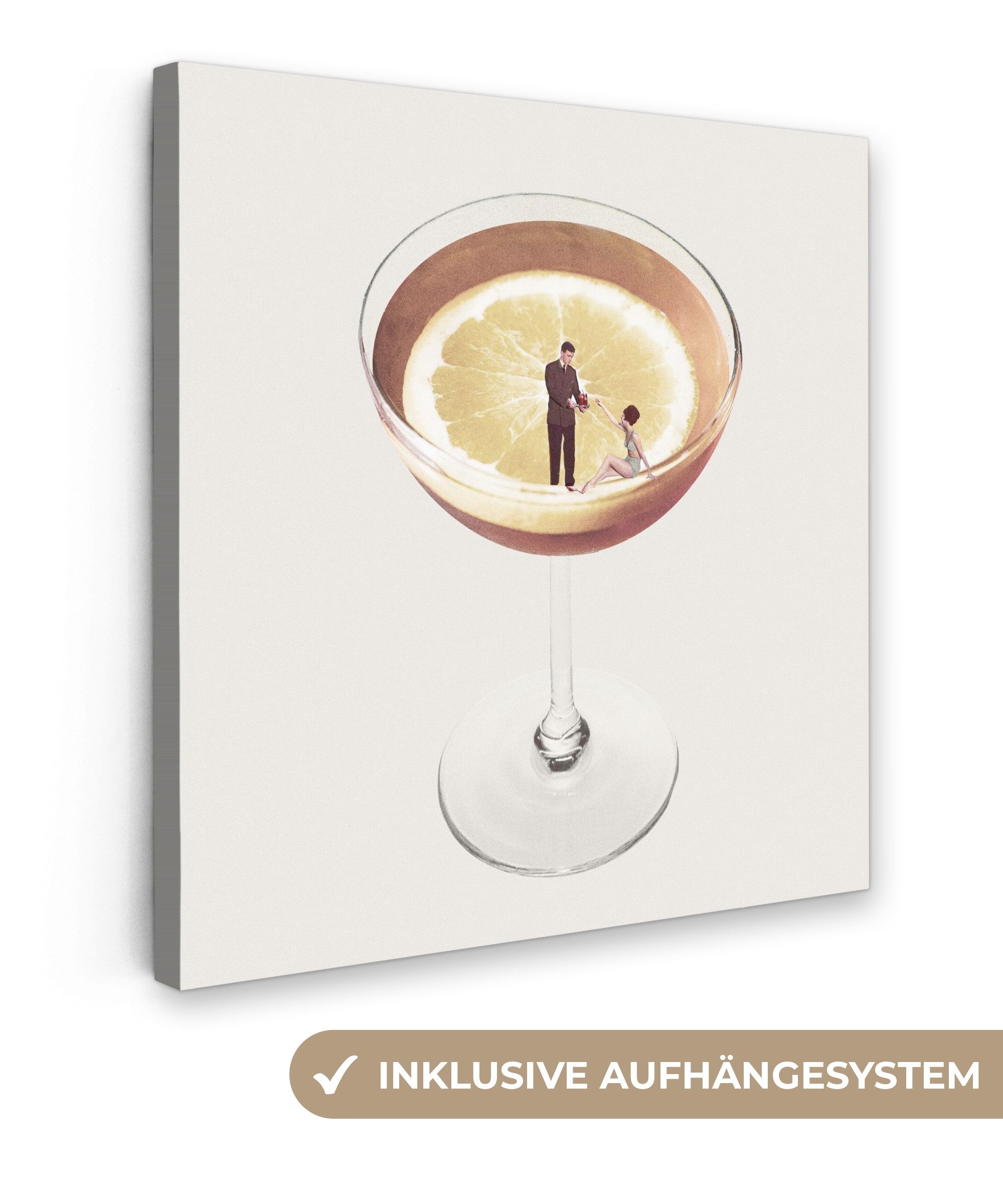 OneMillionCanvasses® Leinwandbild Alkohol - Jahrgang -