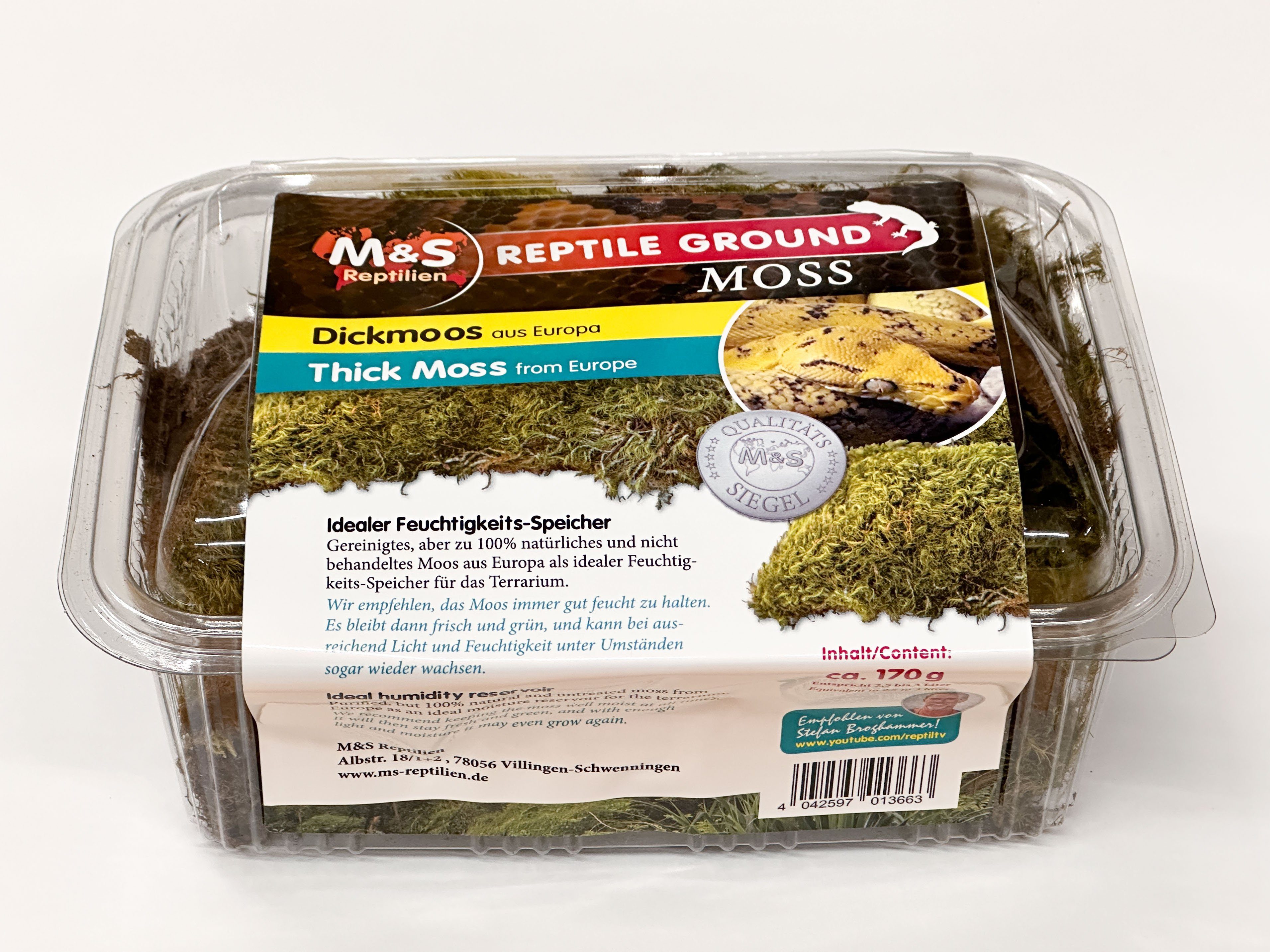 M&S Reptilien Terrarium Dickmoos (ca. 2,5