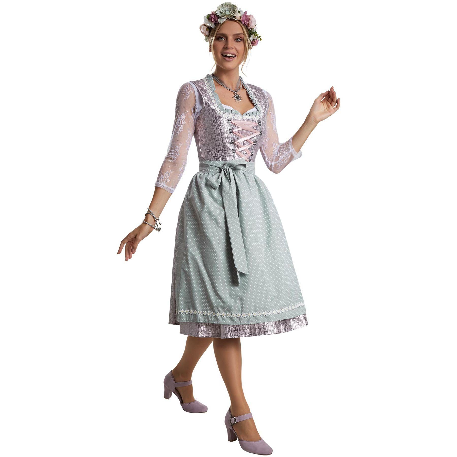 dressforfun Dirndl Frauenkostüm Midi-Dirndl Oberammergau Modell