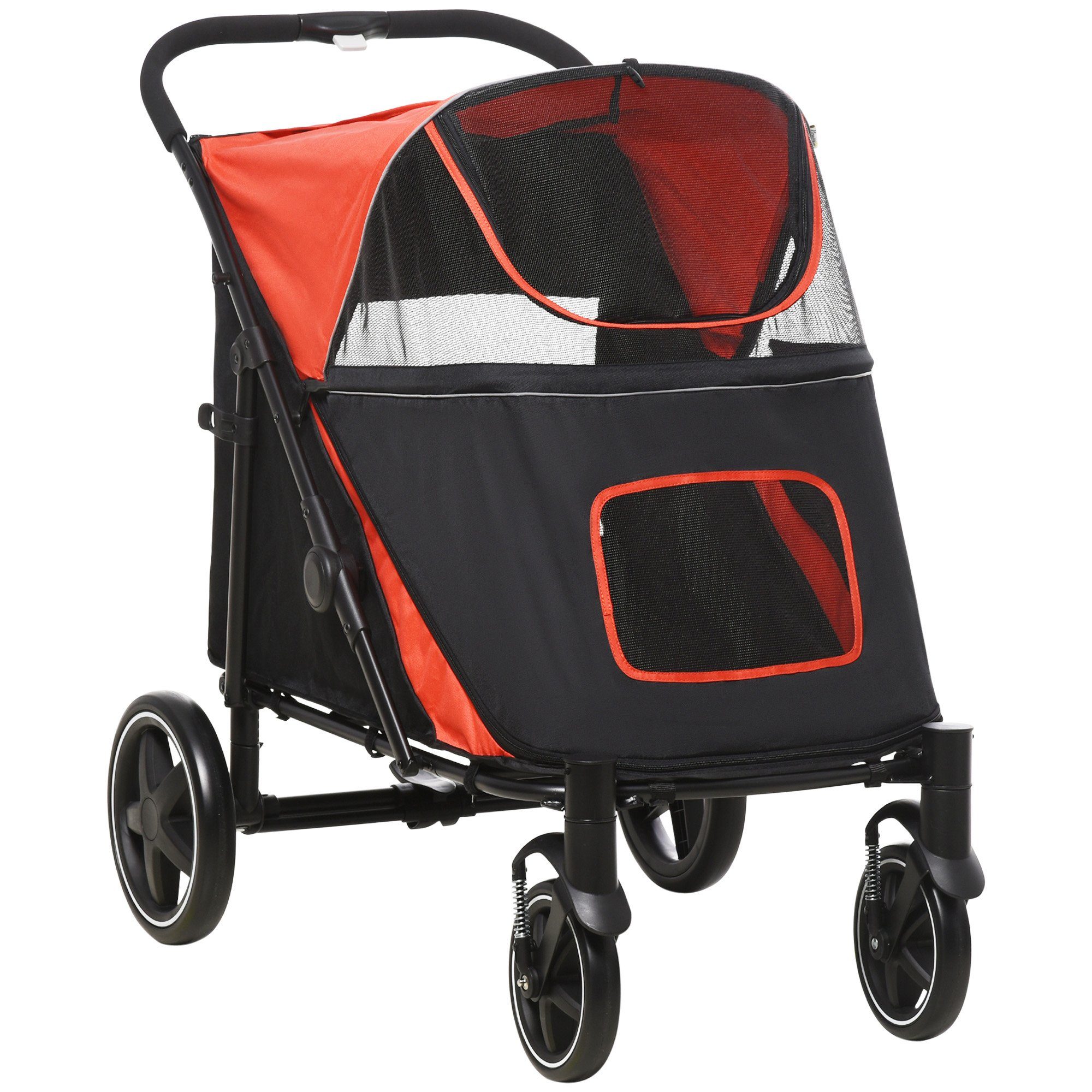 PawHut Hundebuggy Haustierwagen Klappbar Katzenbuggy mit