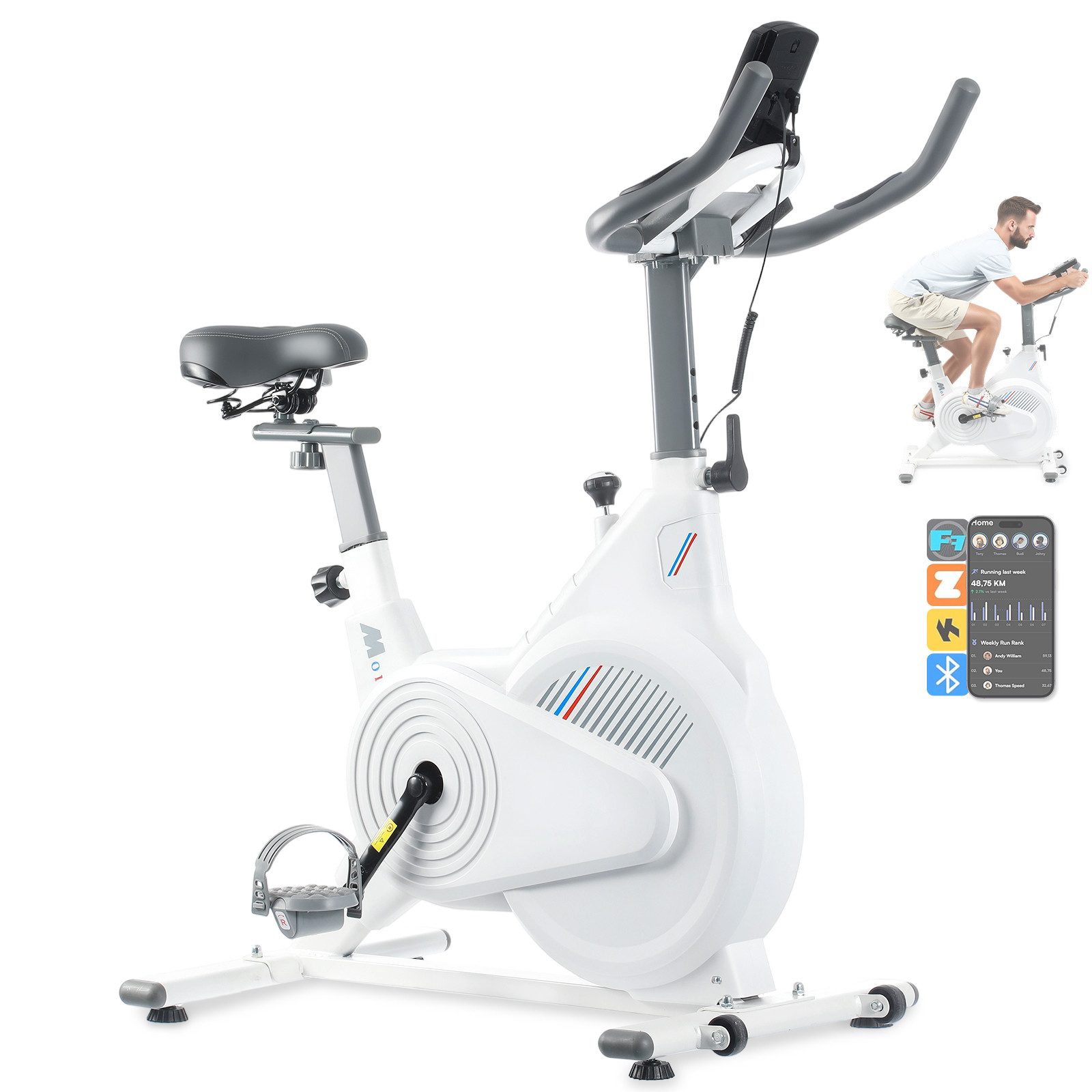 oyajia Heimtrainer Heimtrainer Fahrrad, Widerstand, Verstellbarer