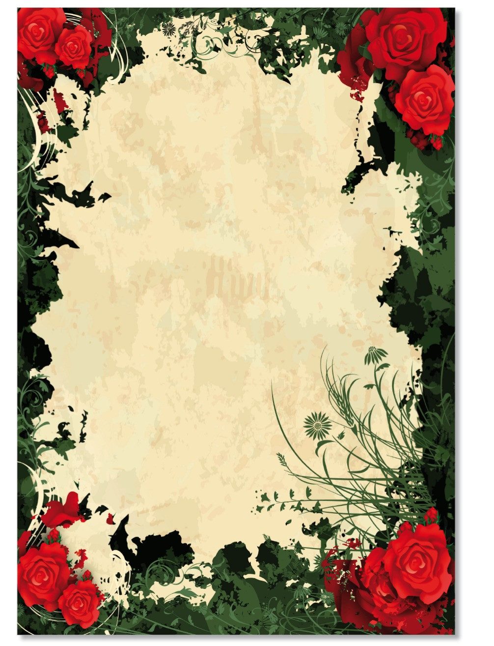 LYSCO Briefpapier Motivpapier Rosen und Lilien