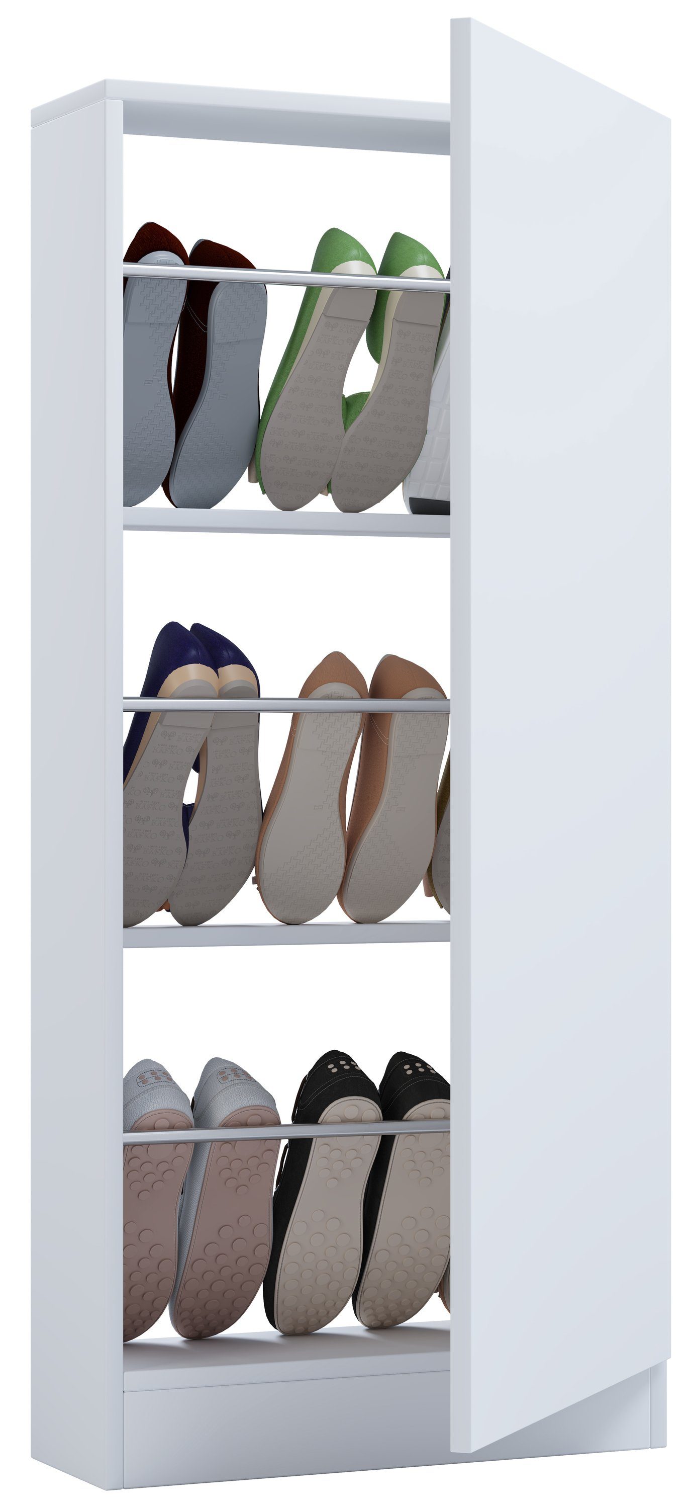 VCM Schuhschrank Holz Schuhschrank Schuhkommode Fulisa