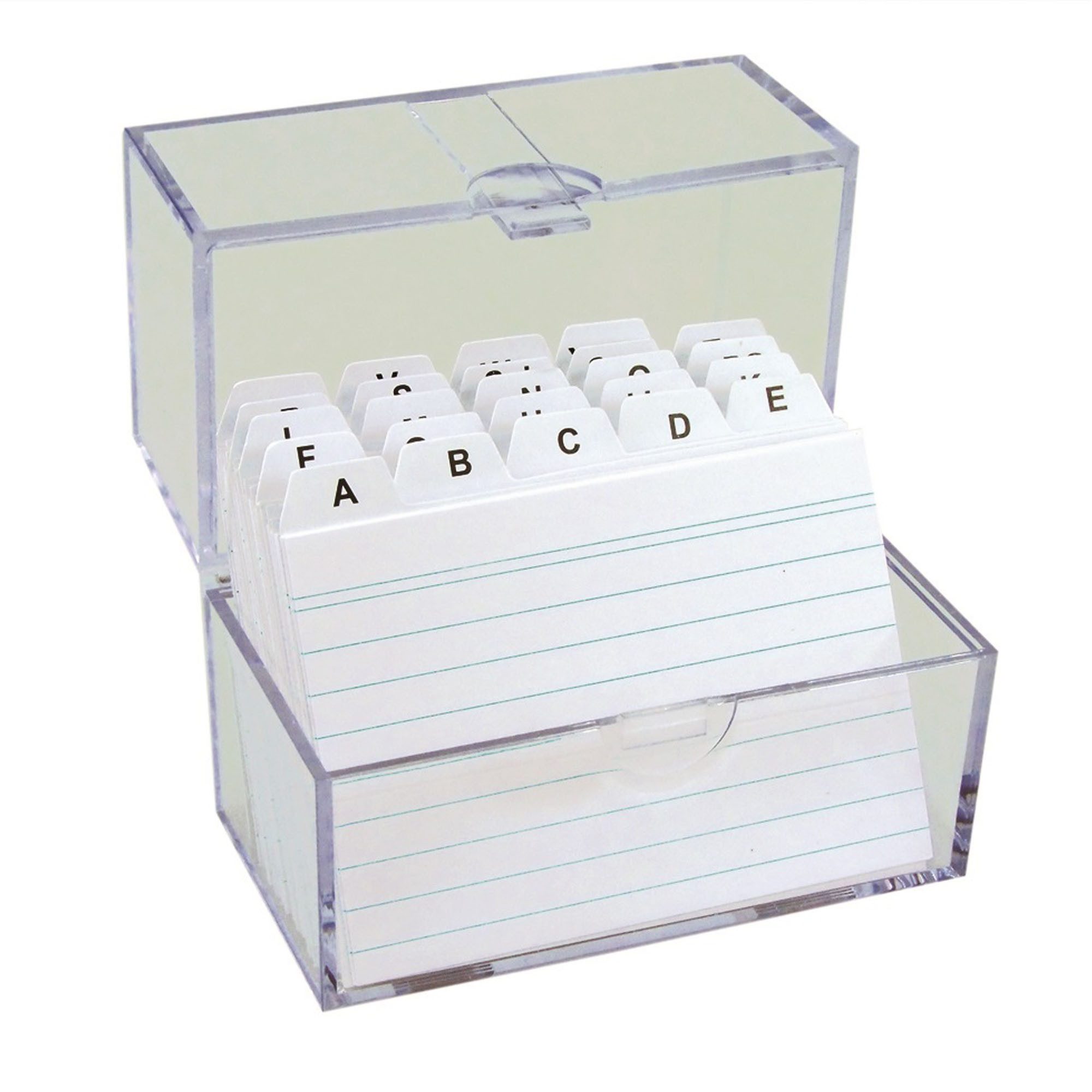 TSI Schreibwaren Karteikasten Karteikasten transparent mit
