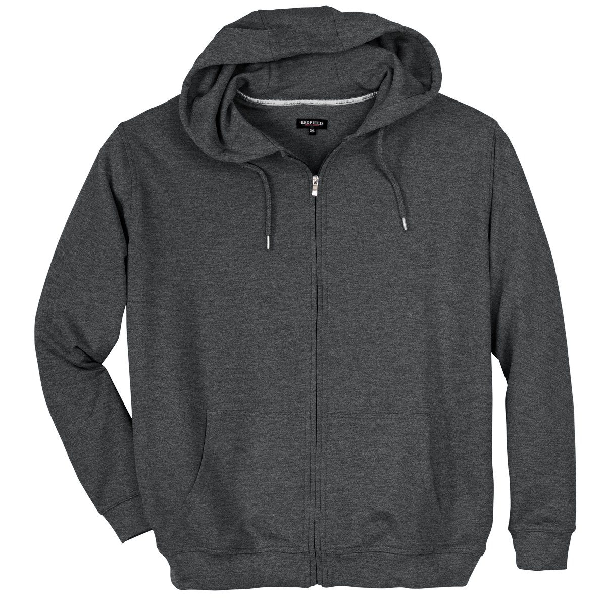 redfield Sweatjacke Sweatjacke Übergröße anthrazit melange