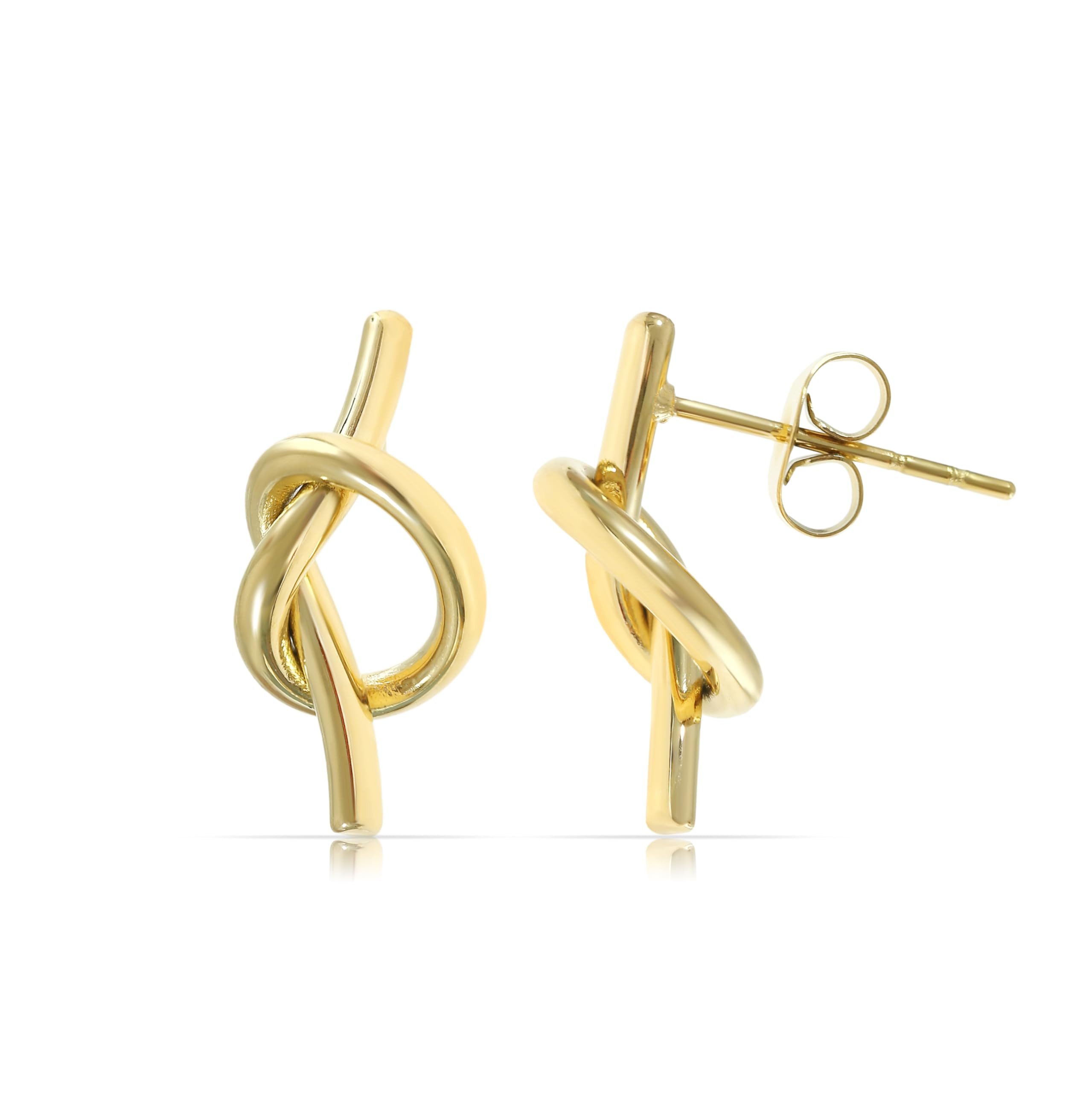 Made by Nami Ohrstecker-Set Knoten Gold