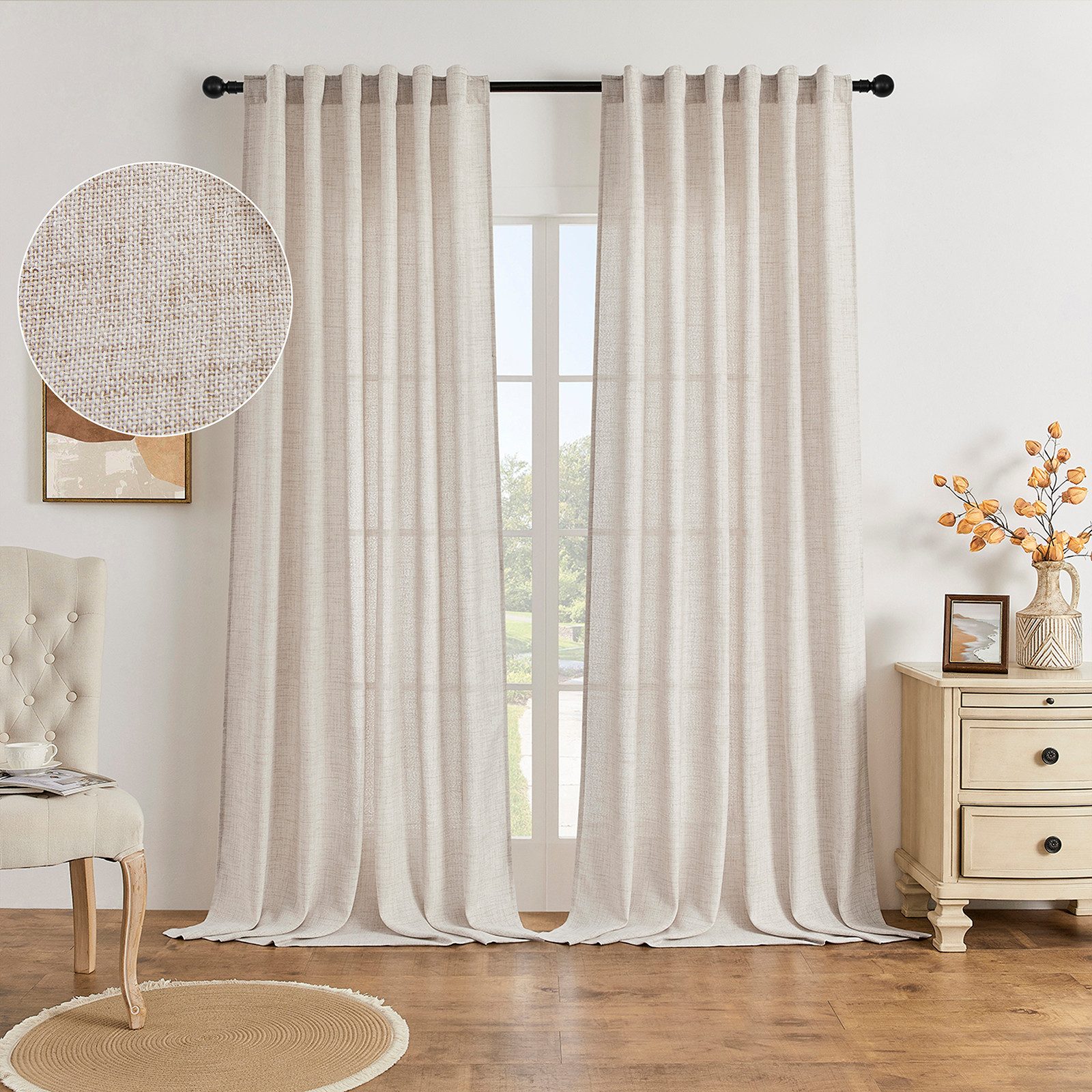 BTTO V&G Gardine Vintage Vorhang Gardine