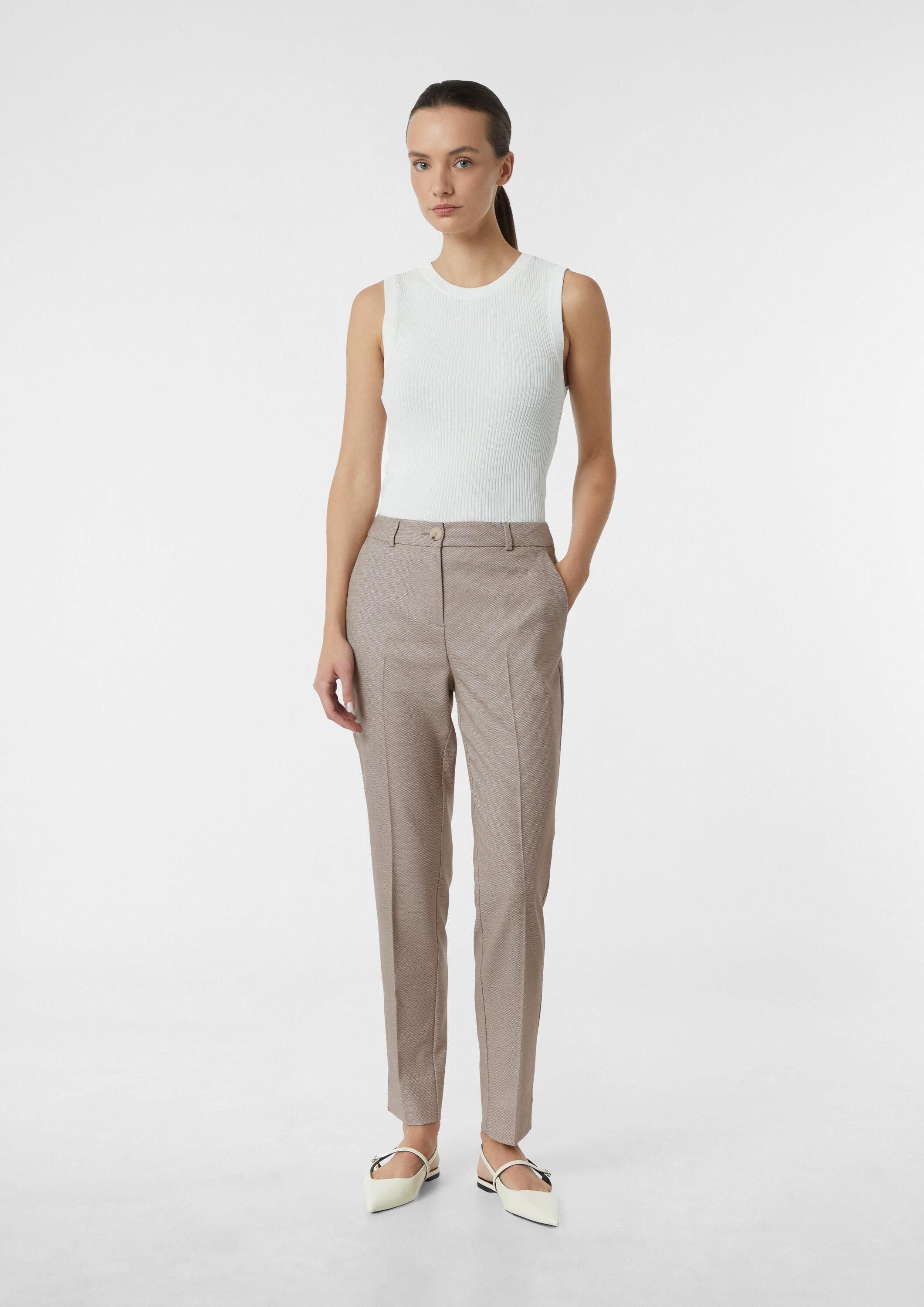 comma 7/8-Hose Hose Strukturierte Hose mit