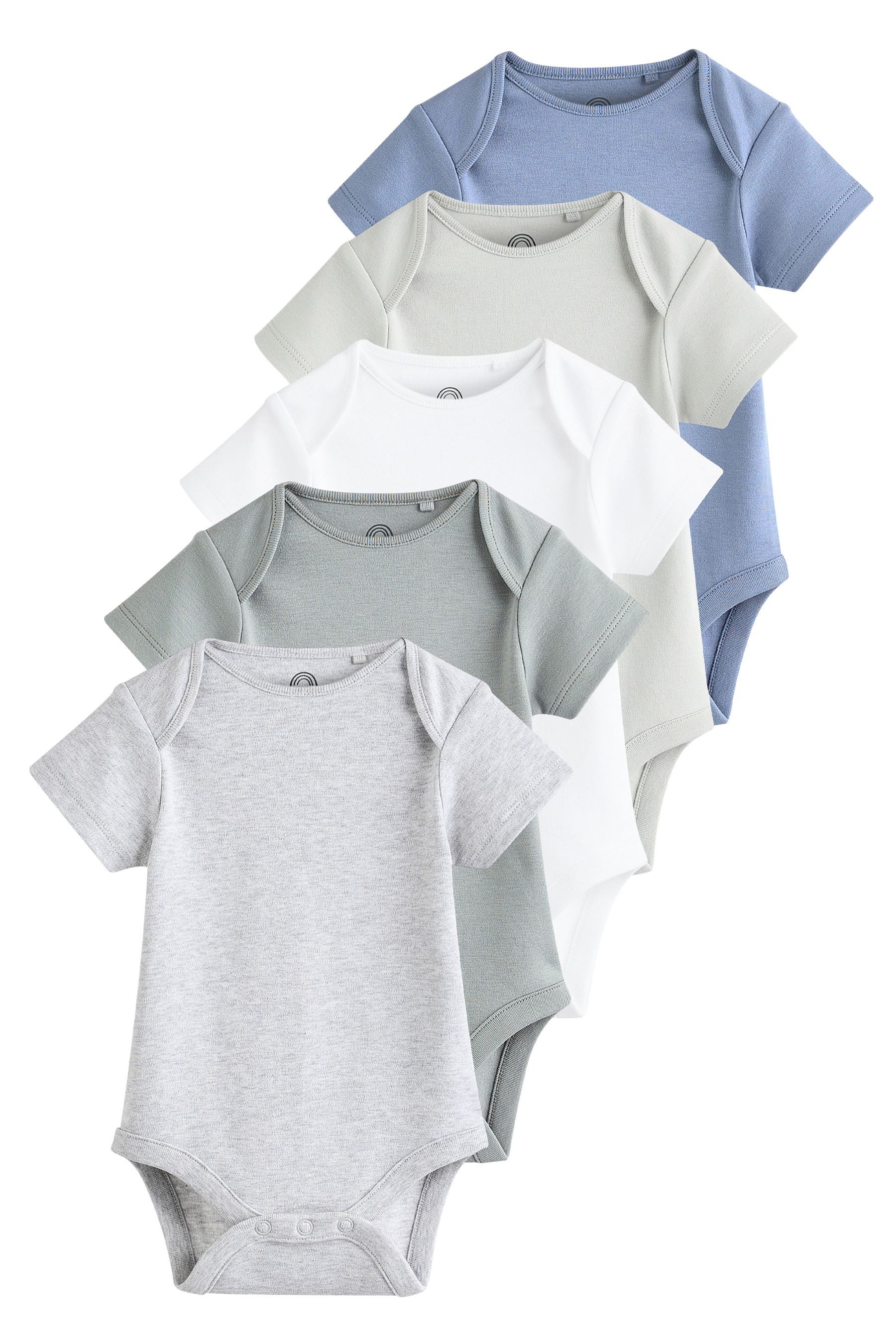 Next Kurzarmbody Kurzärmelige Strampler, 5er-Pack (5-tlg)