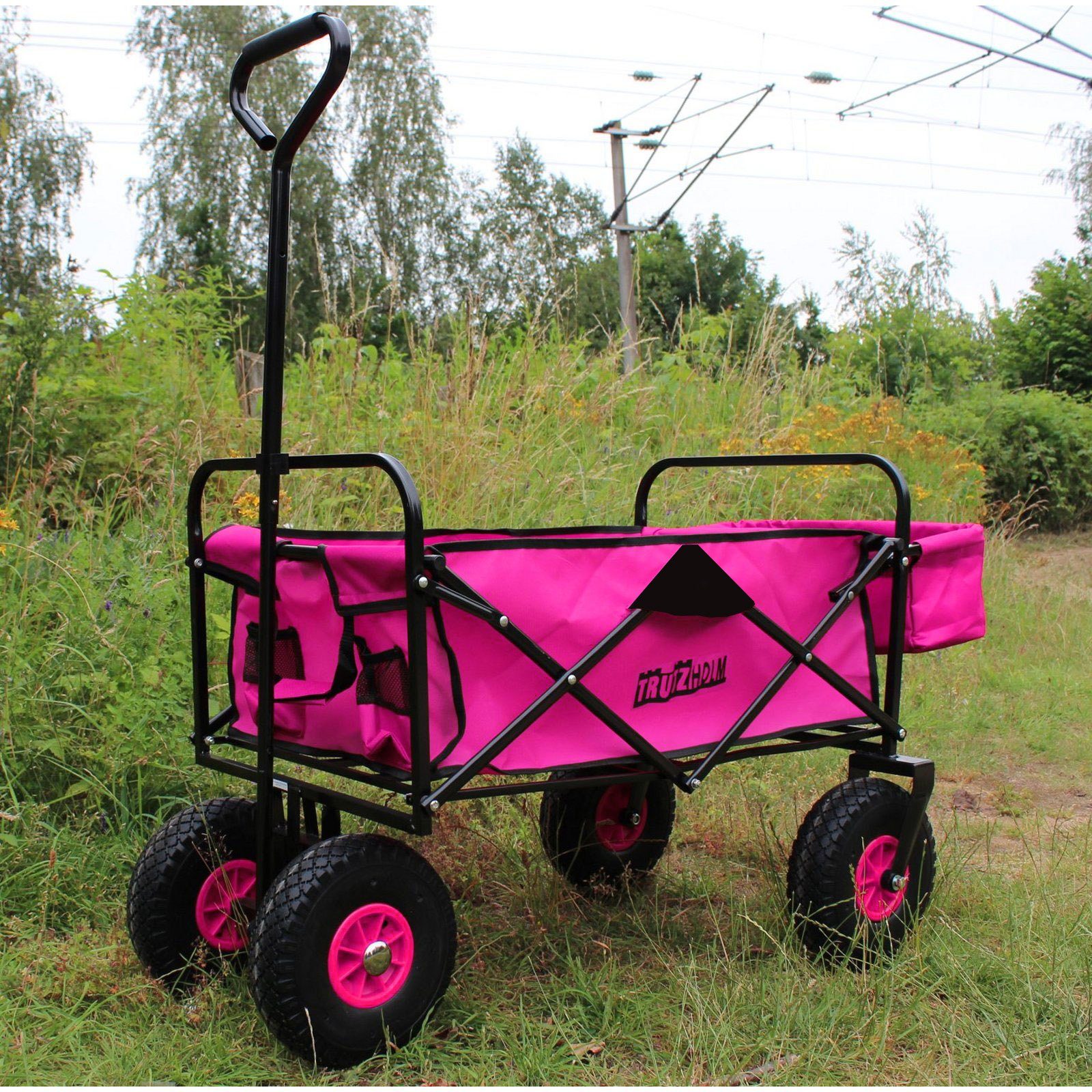 TRUTZHOLM Bollerwagen Bollerwagen faltbar mit Vollgummi