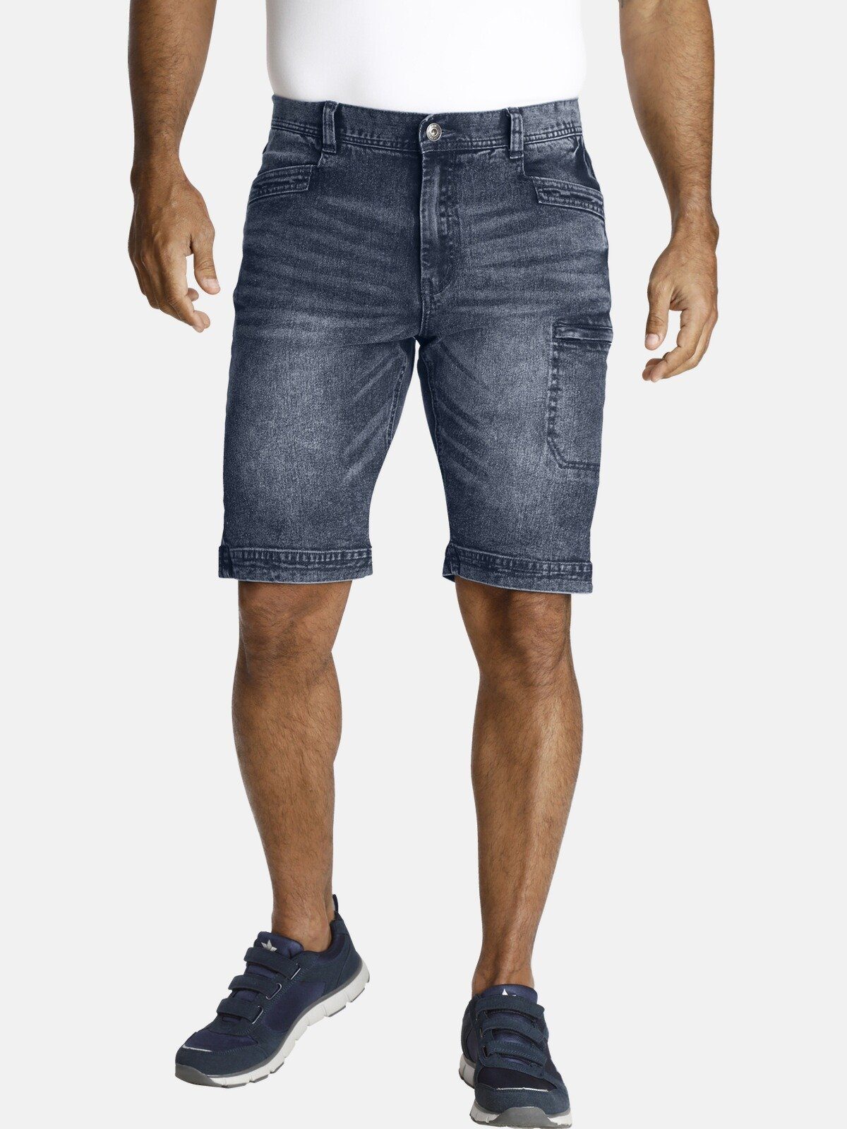 Jan Vanderstorm Cargobermudas AKISTEG in Stone-Washed