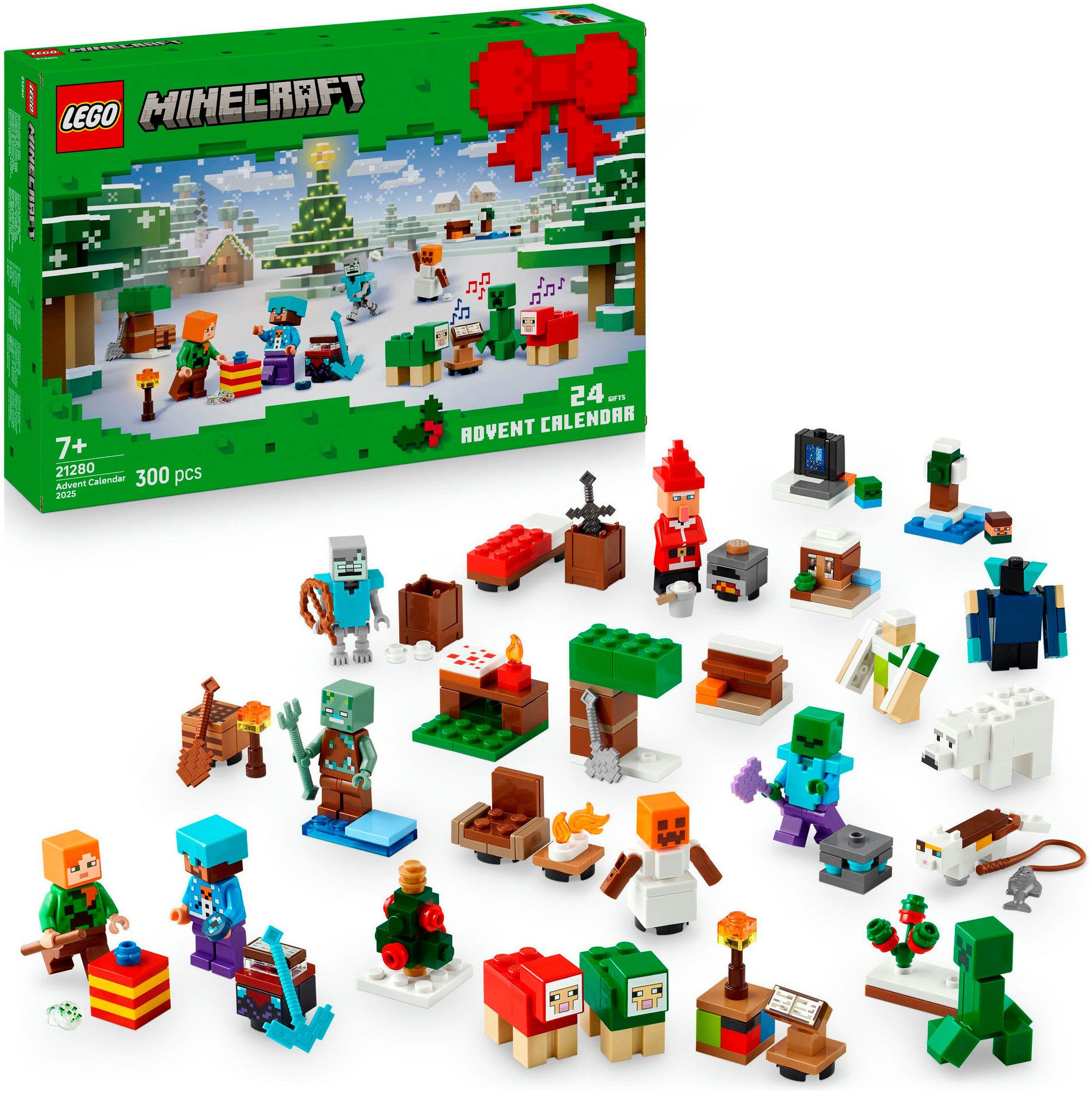 LEGO® Spielzeug-Adventskalender Spielbausteine, (21280), LEGO Minecraft