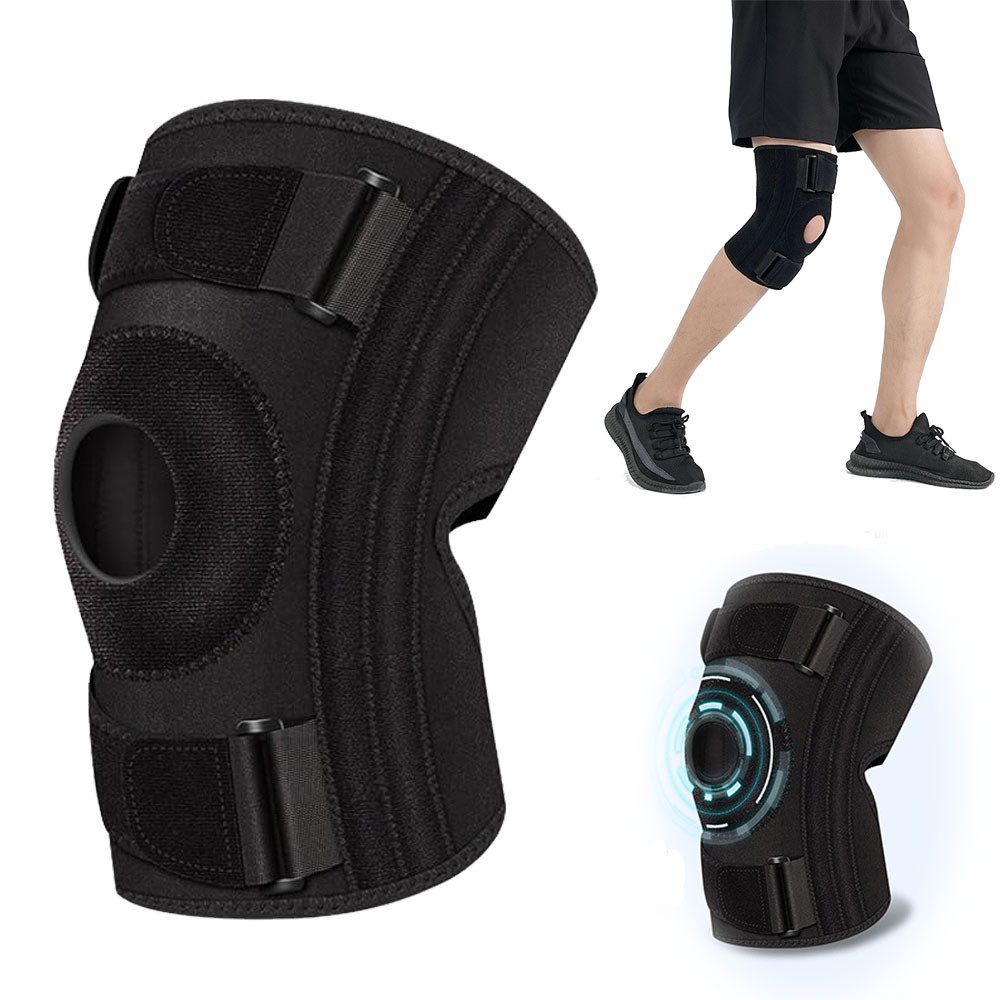 RWEUOQ Kniebandage Sport-Knieschoner, dünne Kompressionsband-Silikon-Knieschoner (1-tlg.,