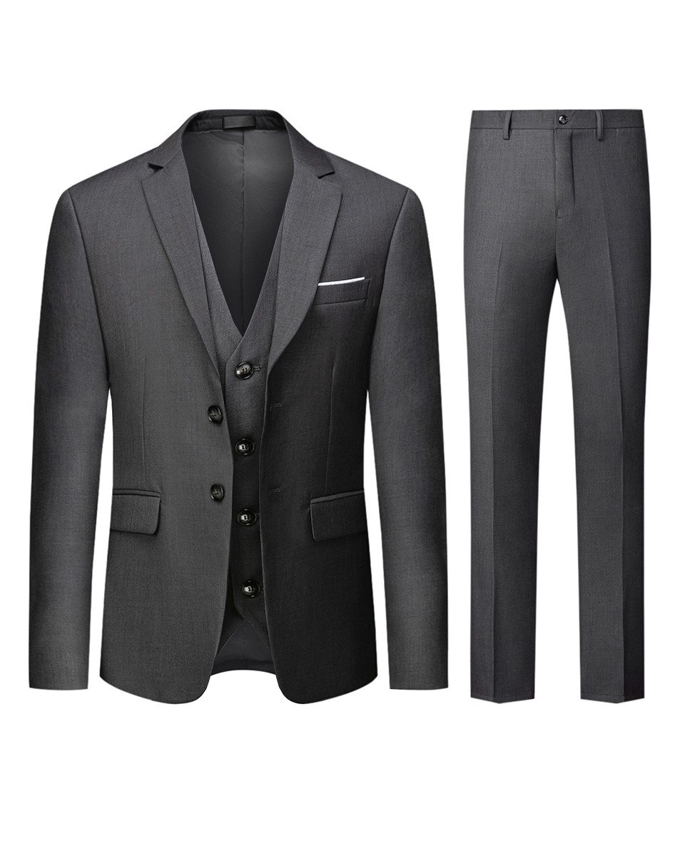 Allthemen Anzug (3 tlg) Herren Businessanzug