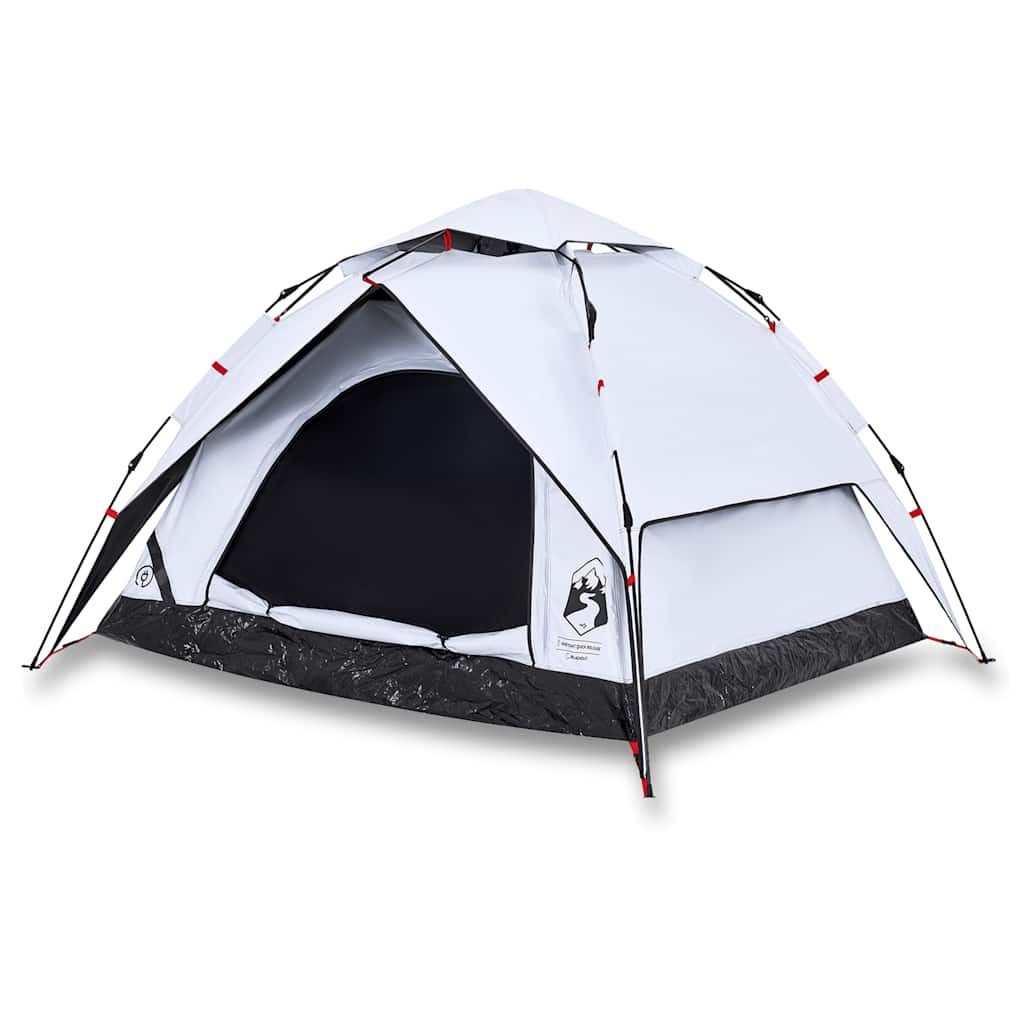 vidaXL Kuppelzelt Kuppel-Campingzelt 3 Personen Weiß