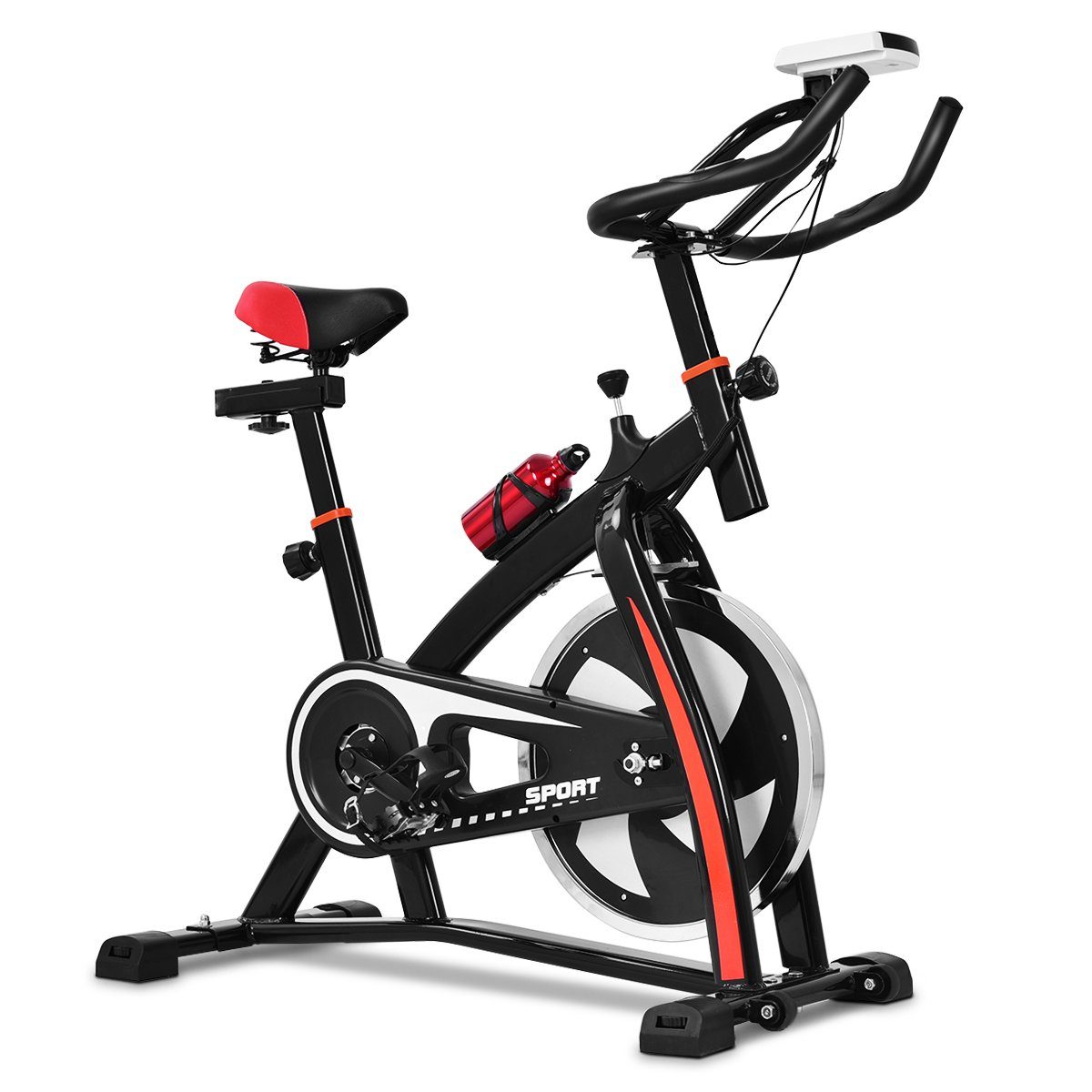 COSTWAY Heimtrainer Indoor Fahrradtrainer, einstellbar