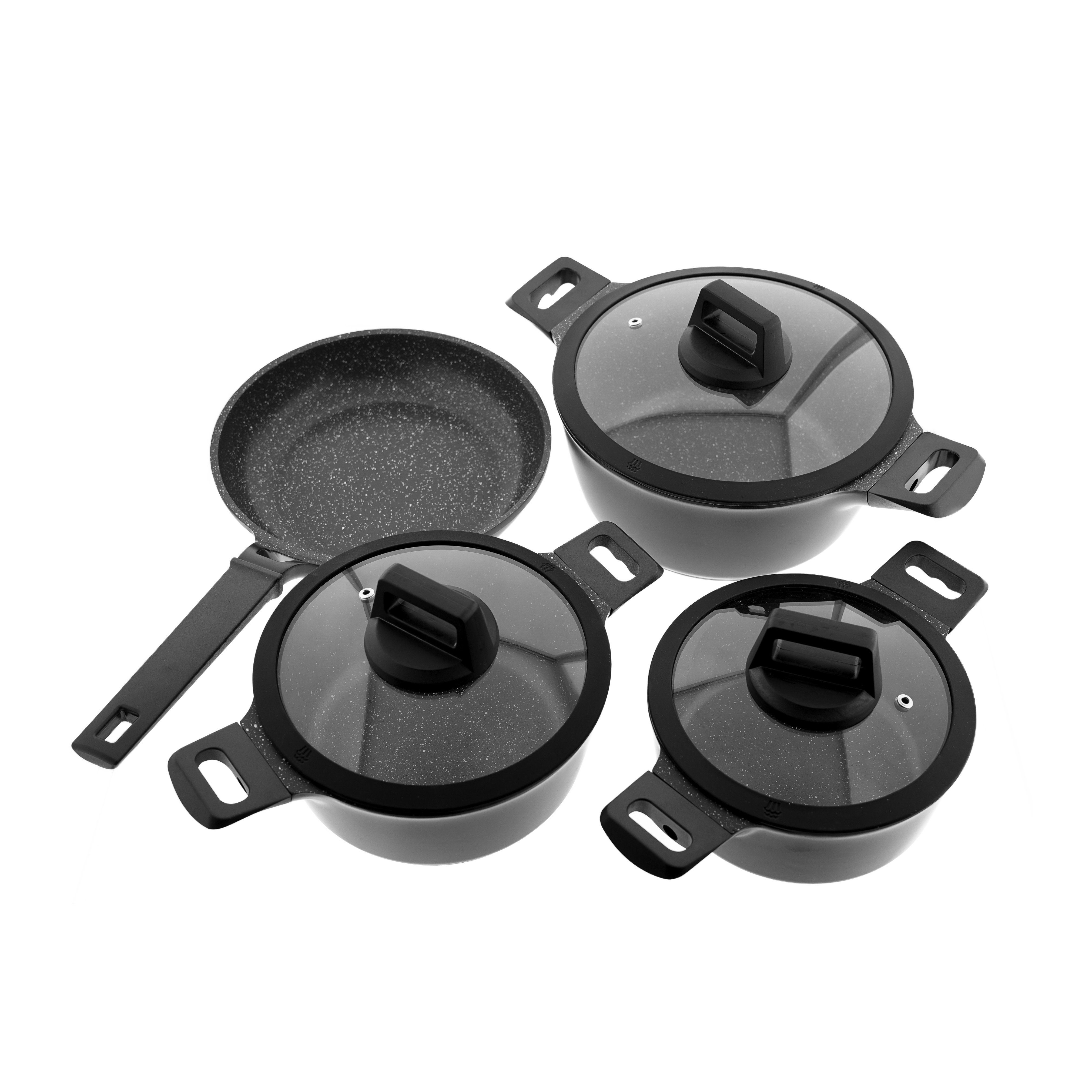Mulex Kochtopf Kochgeschirr Set 7tlg Topfset