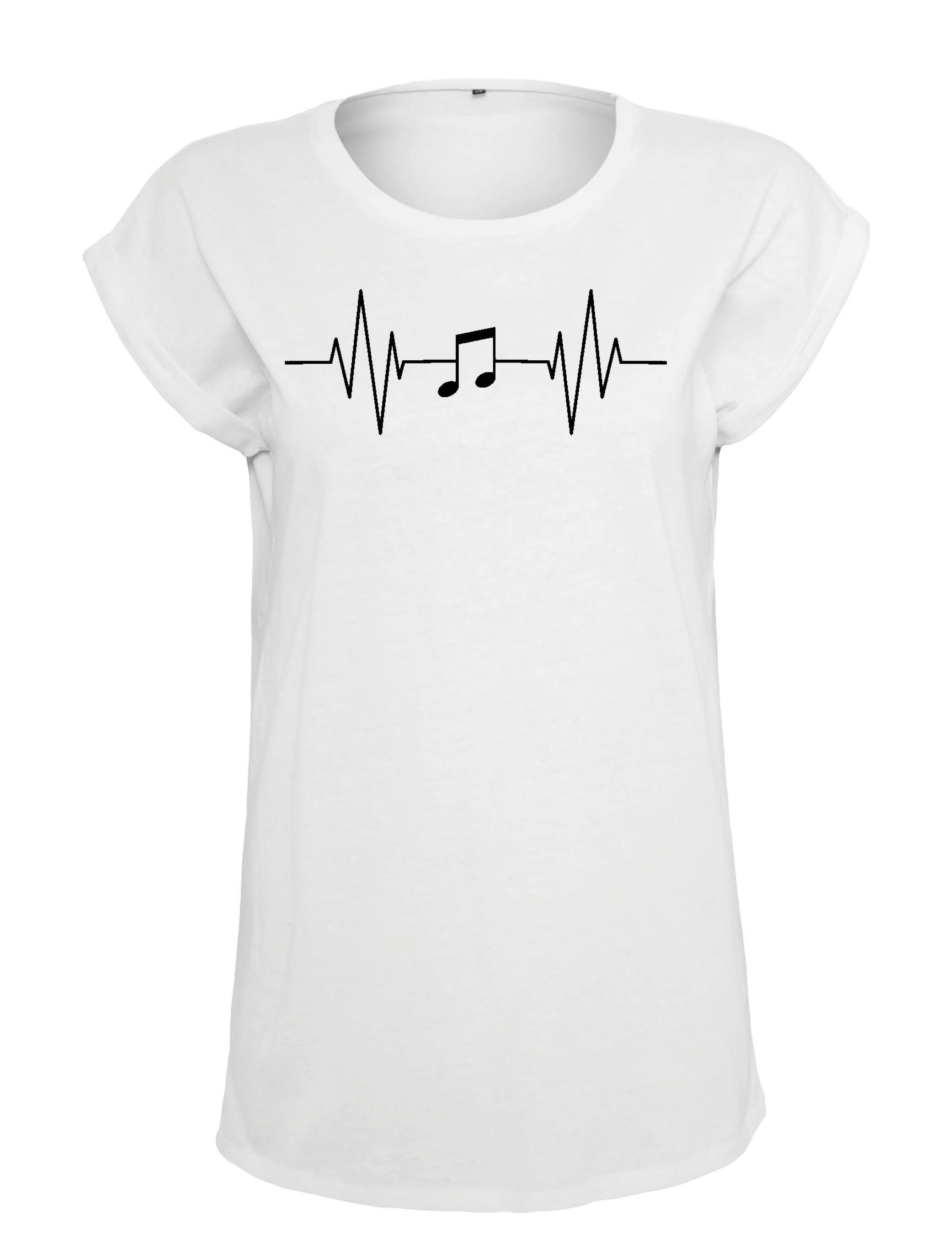 Youth Designz Print-Shirt 'Heartbeat Music' Damen