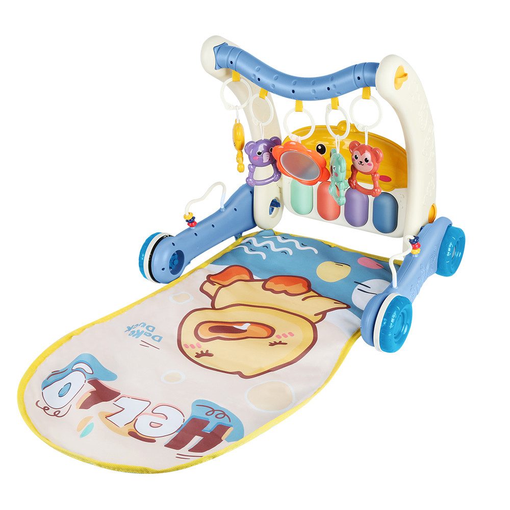 JEOBEST Lauflernwagen Lauflernhilfe 2-in-1, Musikalisches Aktivitäts-