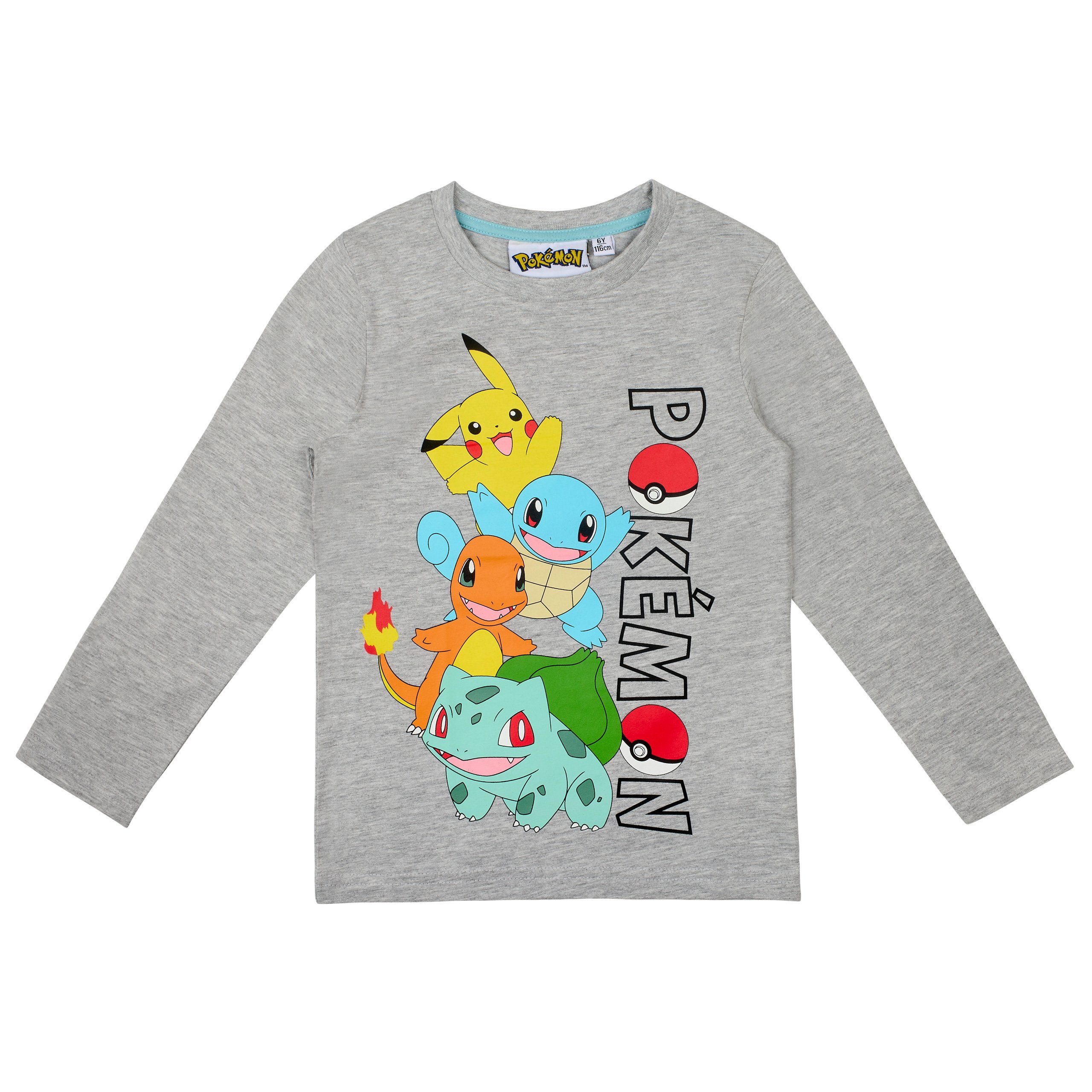 POKÉMON Langarmshirt Pokemon Langarmshirt in verschiedenen