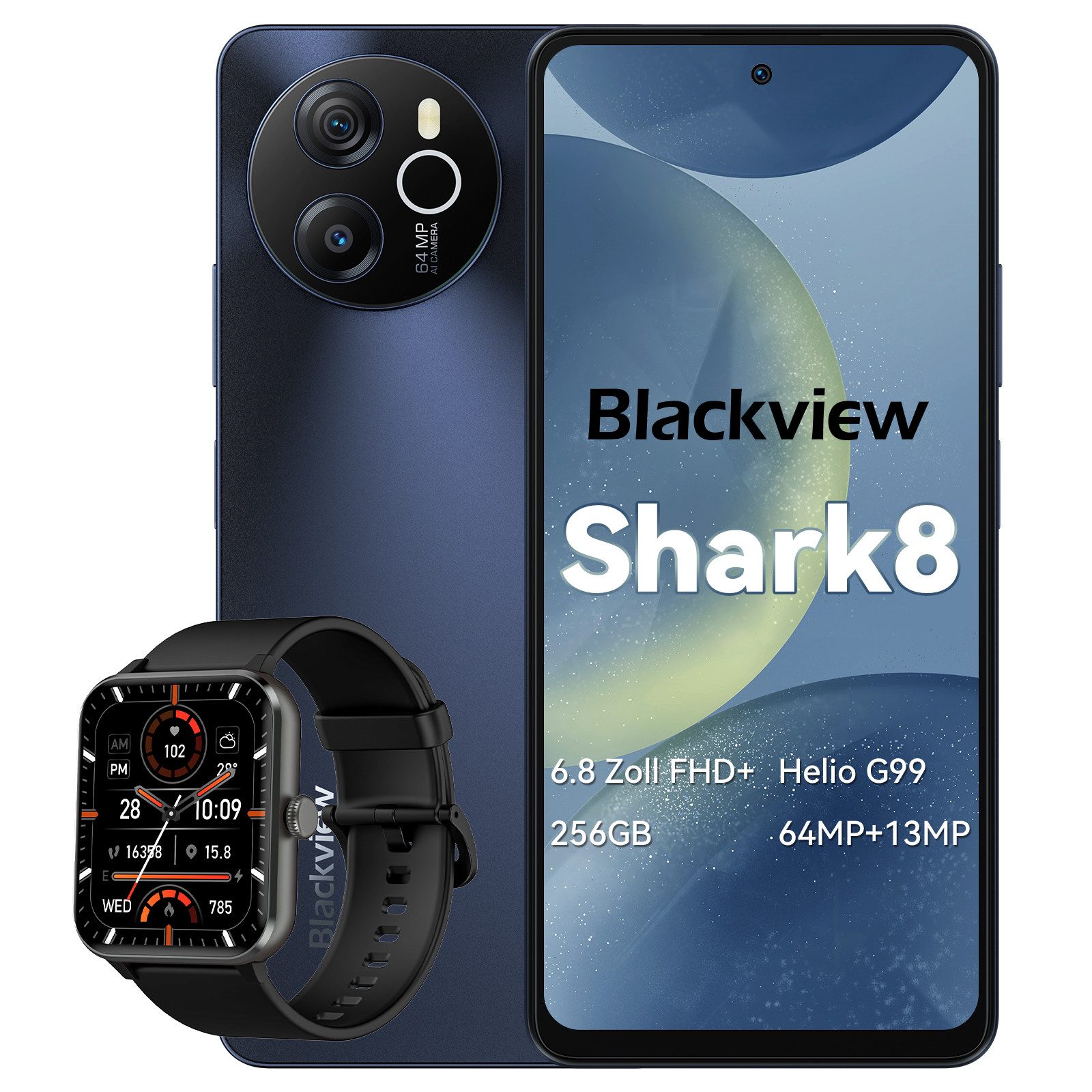 blackview Shark8(8+256) incl. R50 Smartphone (6.8