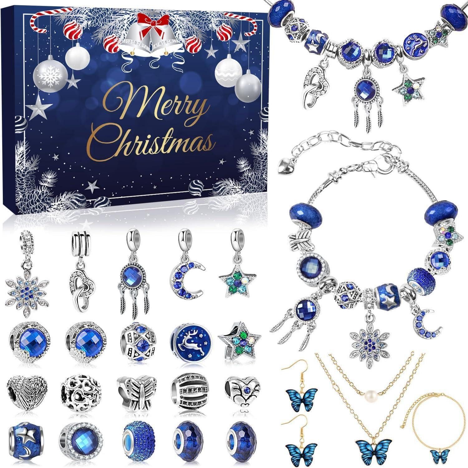 LuxusKollektion Schmuck-Adventskalender Adventskalender 2024 Schmuck Blau