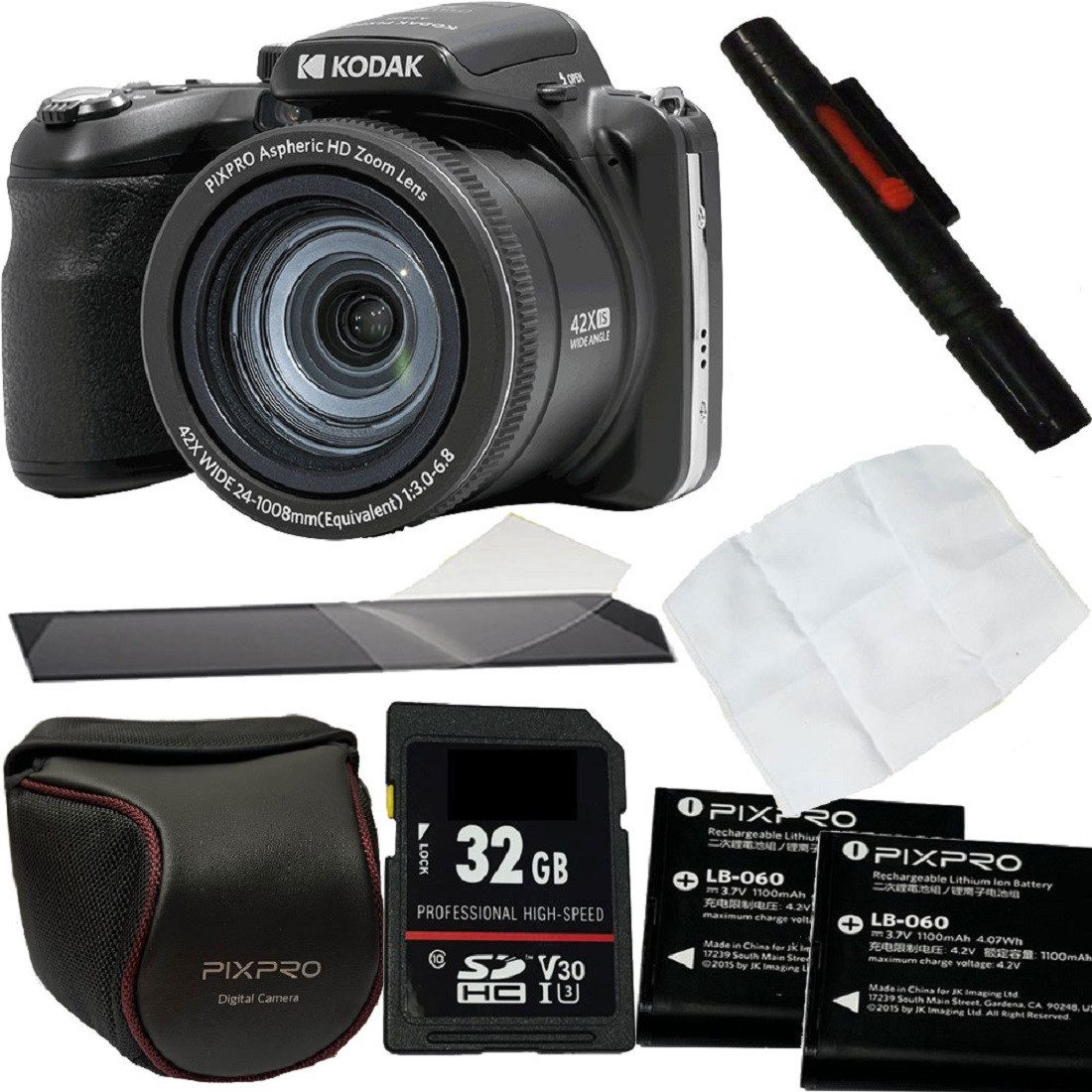 Kodak PixPro AZ426 schwarz Digitalkamera Set